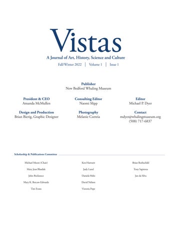 Vistas - A Journal of Art, History, Science and Culture. 第 3 页