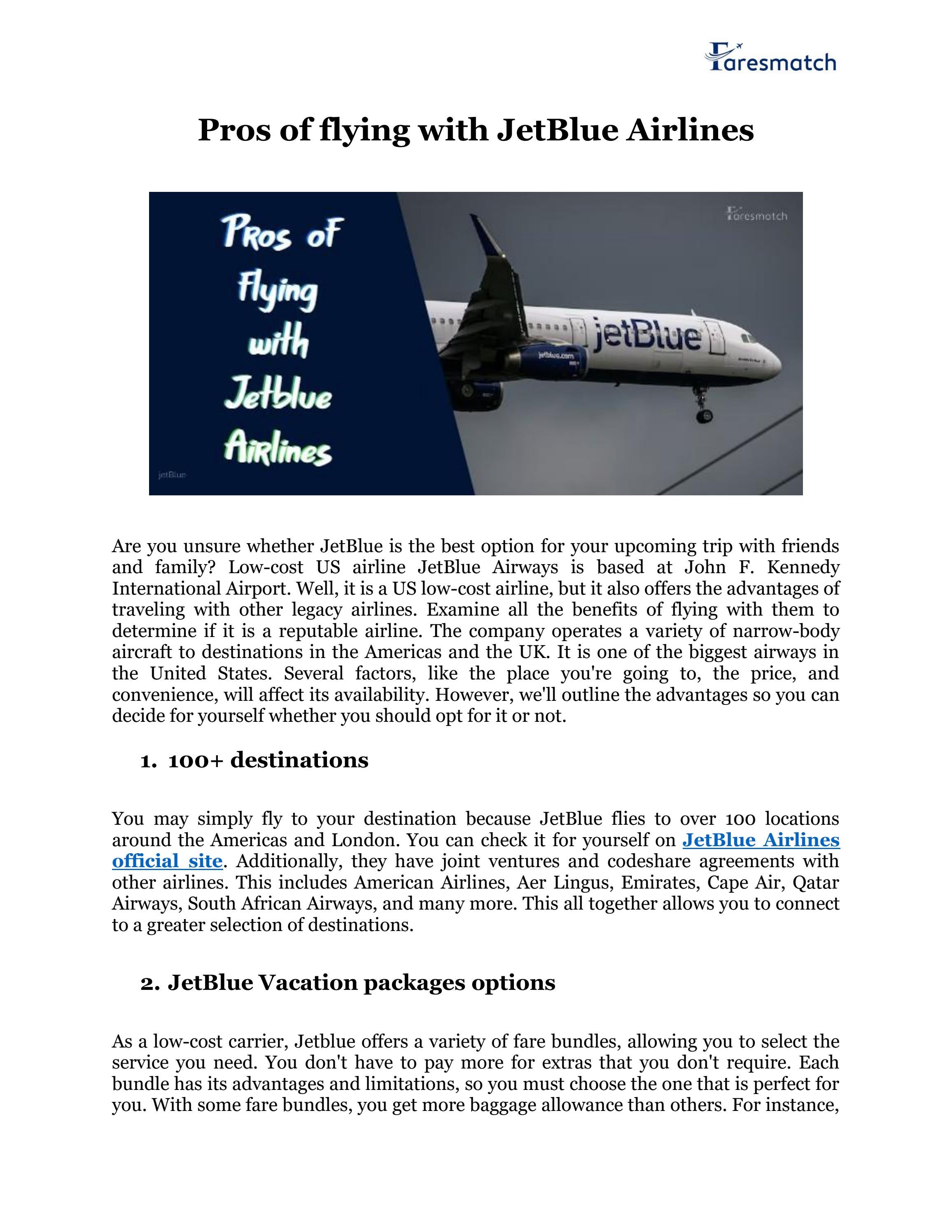 Pros of flying with JetBlue Airlines by Jenny wood Issuu