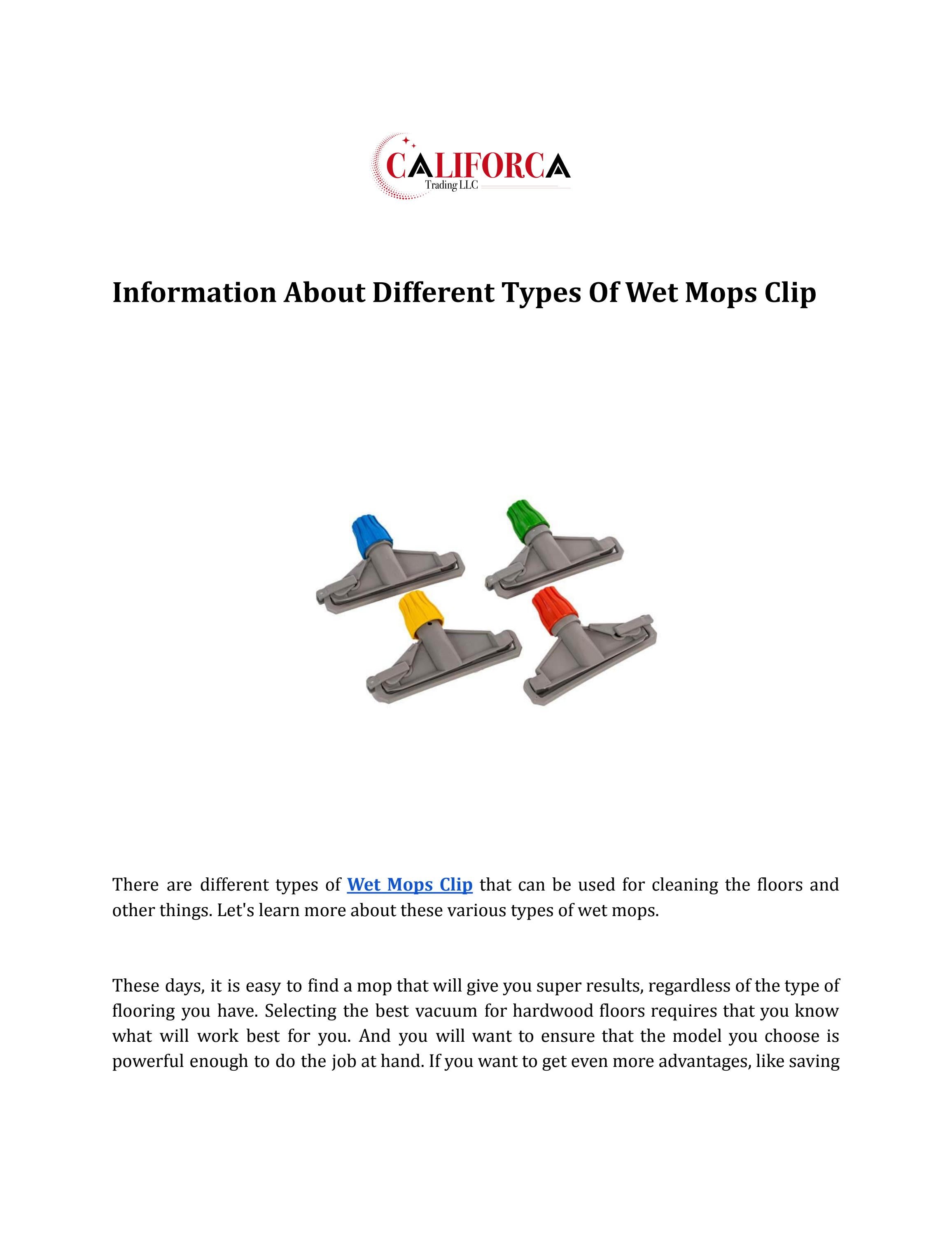 Information About Different Types Of Wet Mops Clip by califorca Issuu