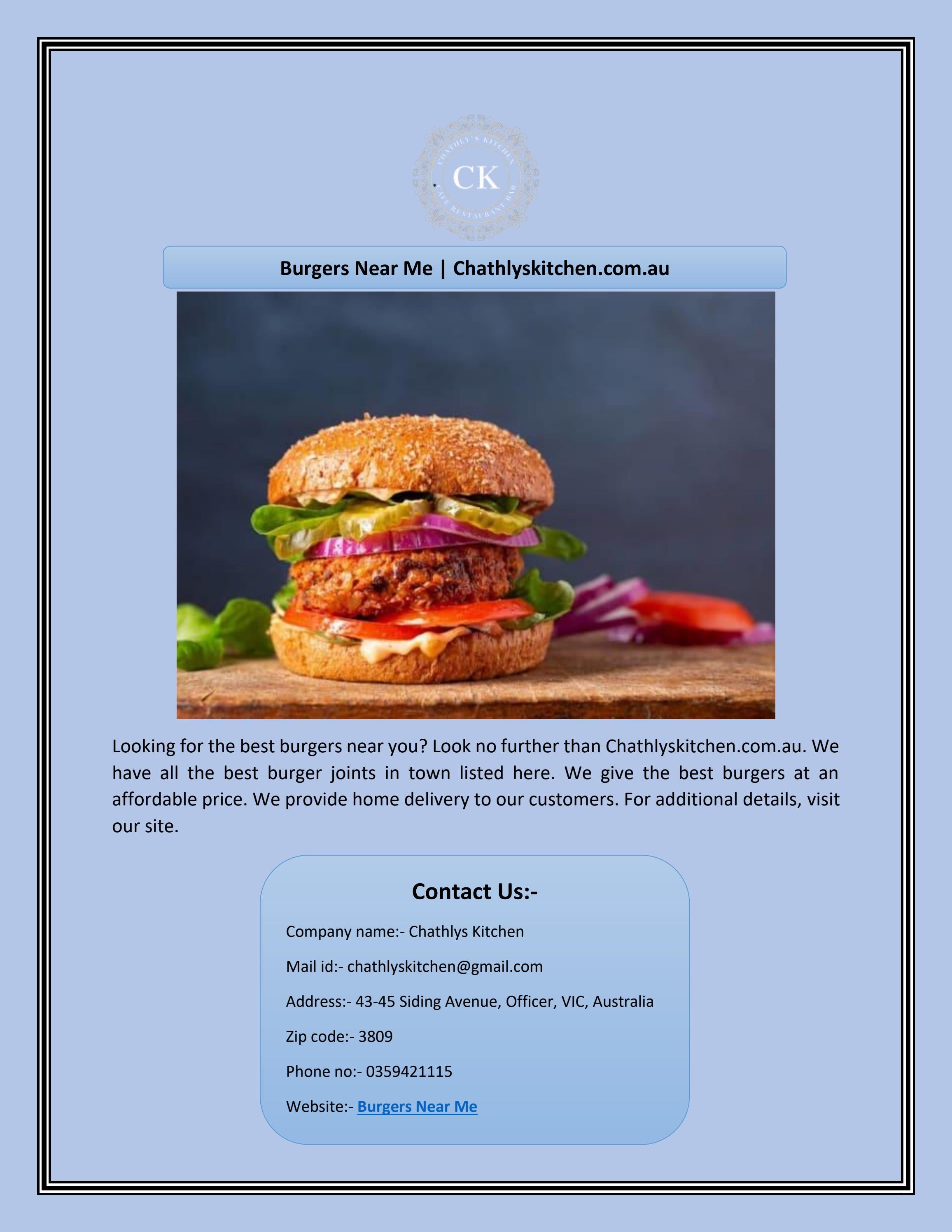 Burgers Near Me by Samuel Kimber Issuu