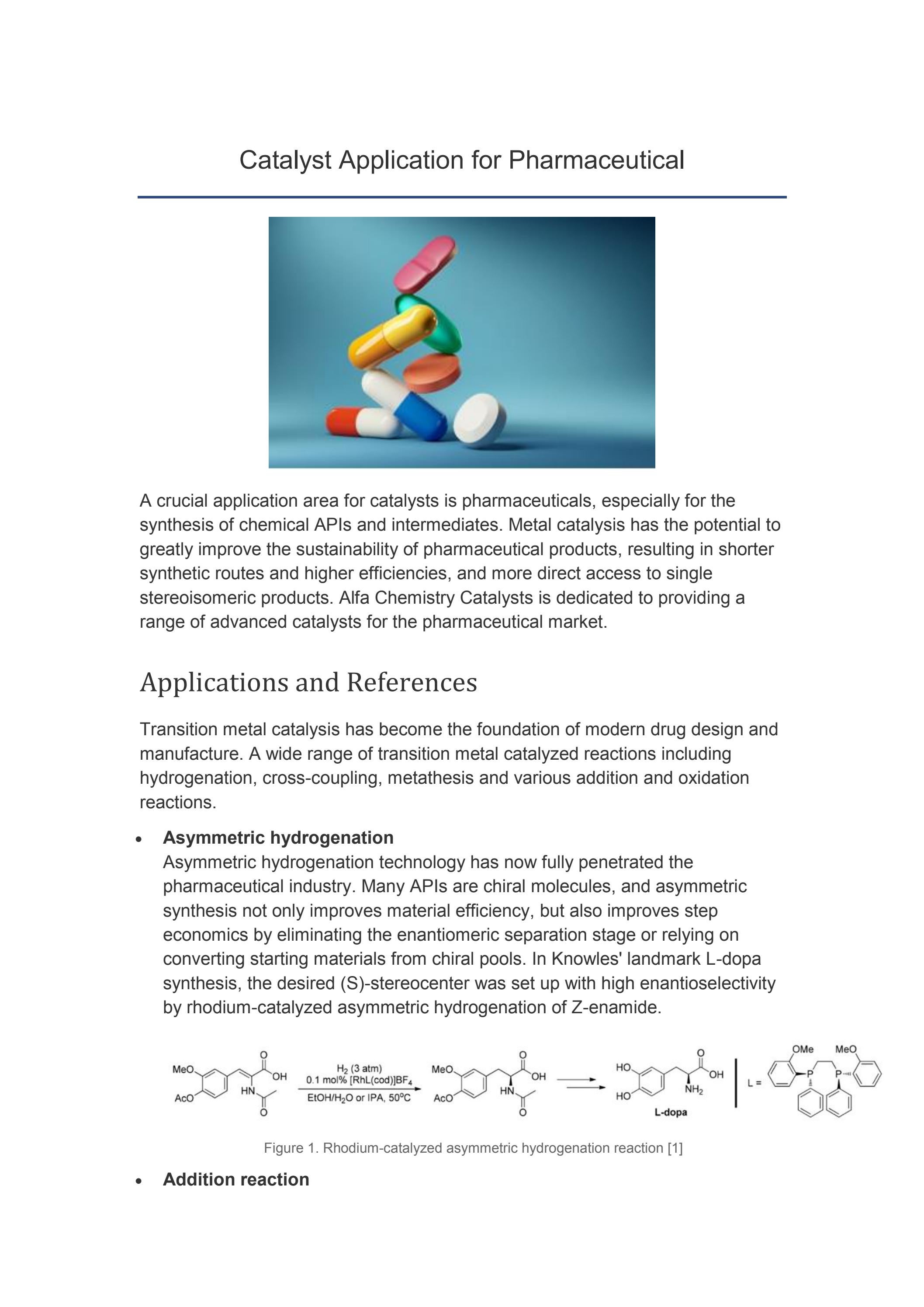 Catalyst for Pharmaceutical by Alfa Chemistry Issuu