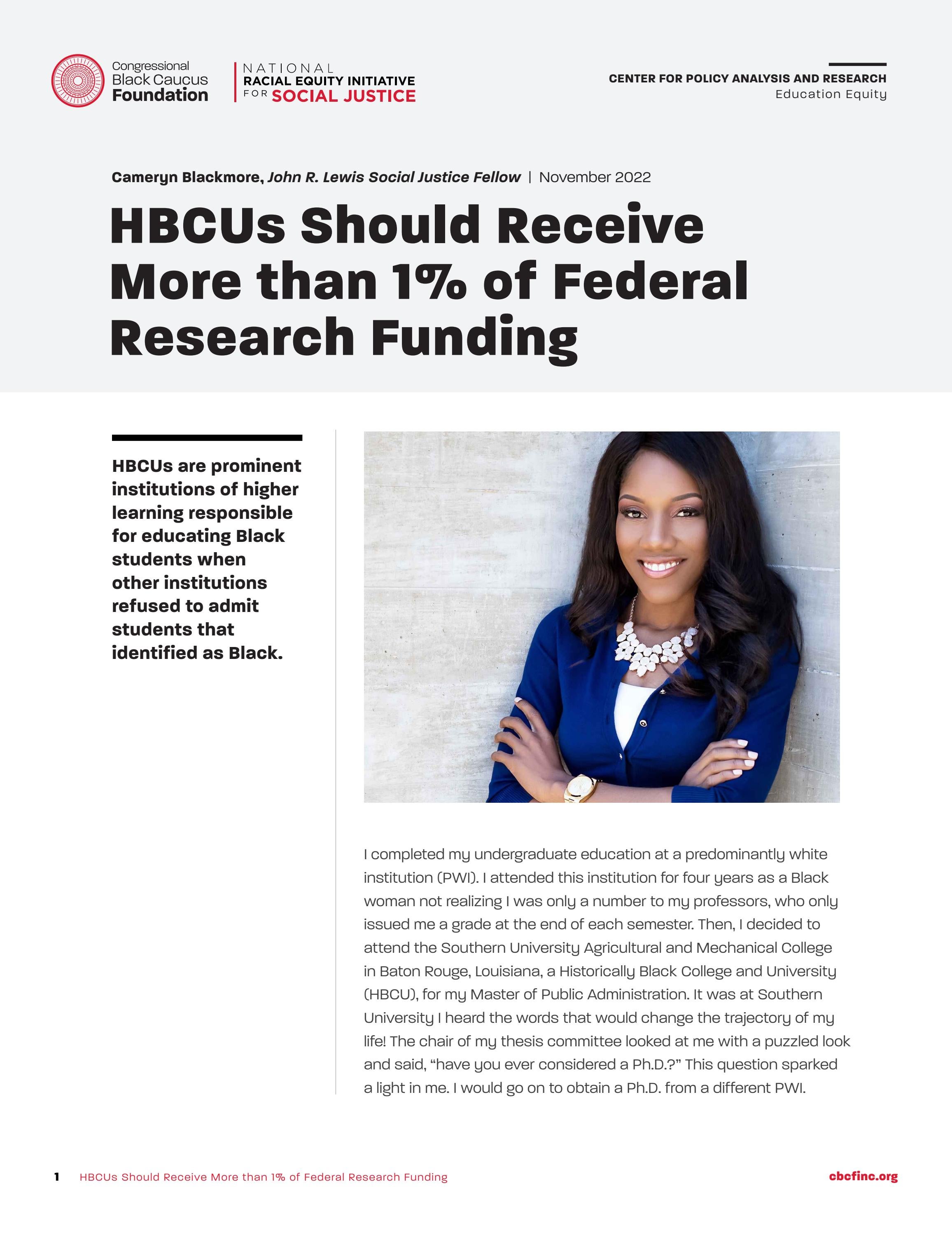 2022 NREI Research OpEd HBCU Funding by Congressional Black Caucus