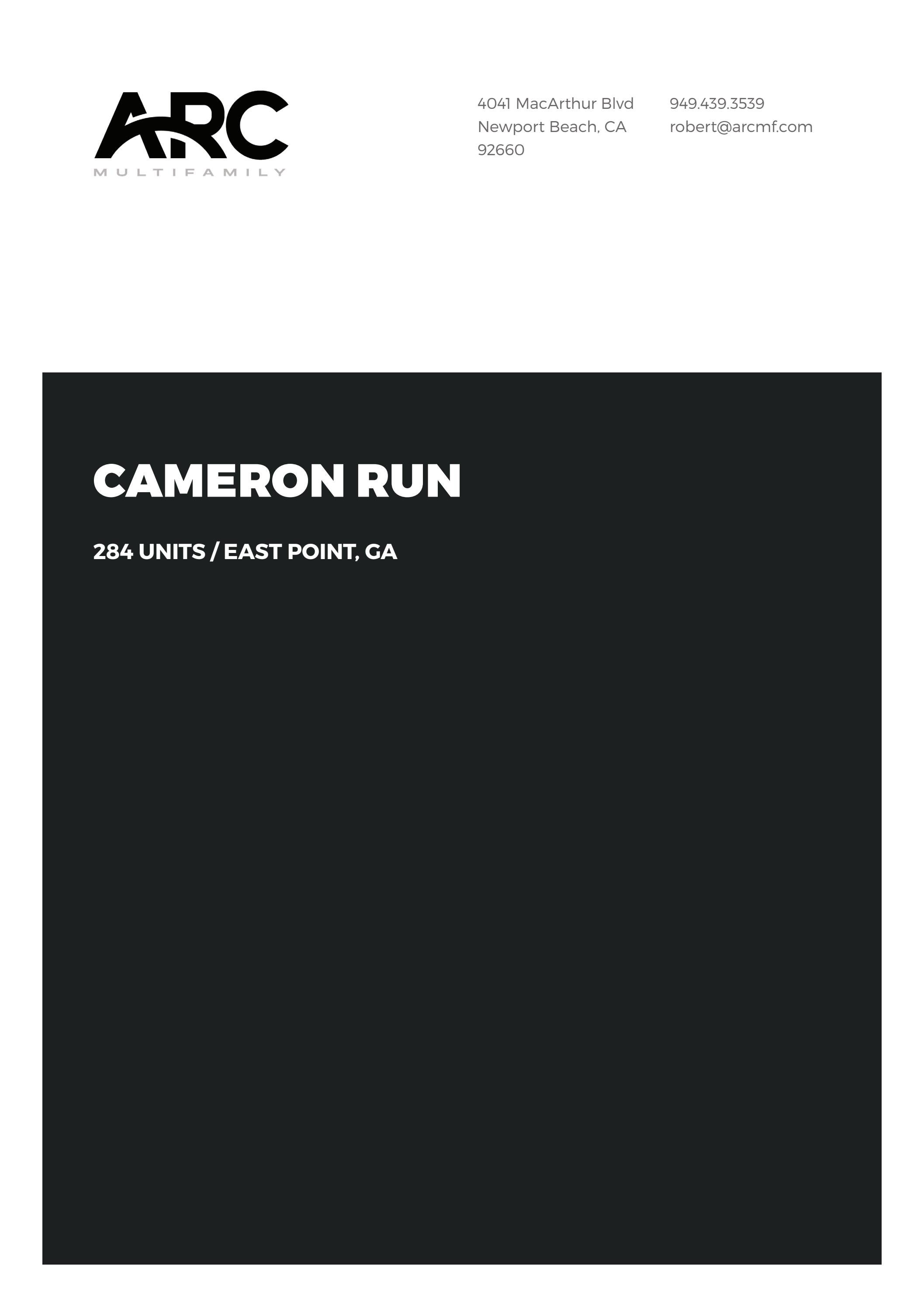 Cameron Run Investor Summary ARC Multifamily by arcmultifamily Issuu