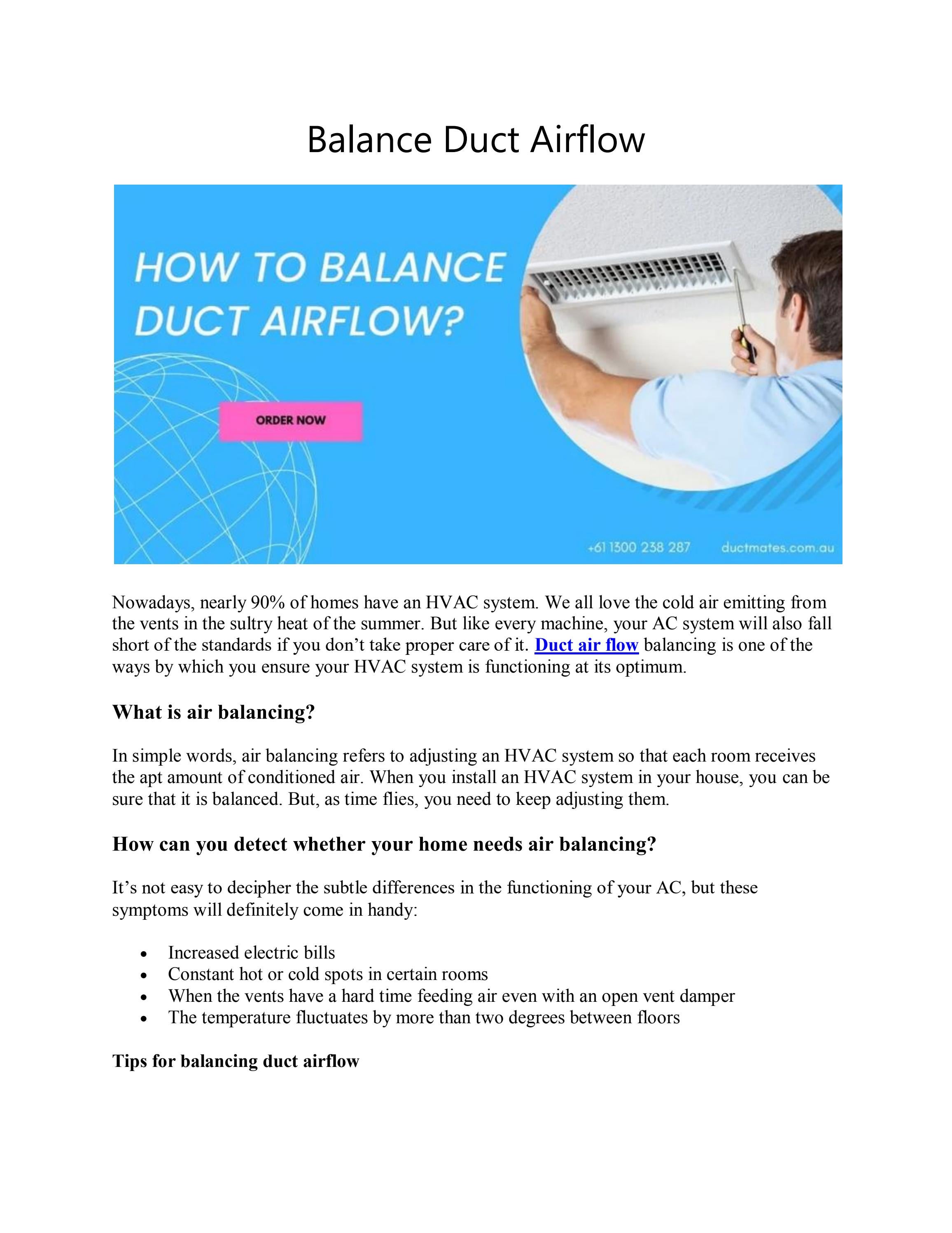 Balance Duct Airflow by ductmates Issuu