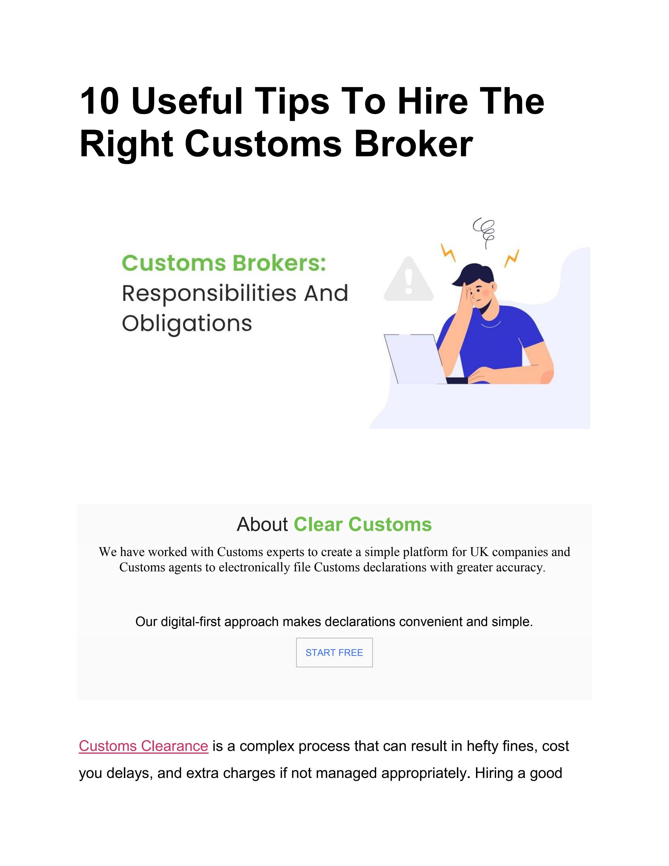 10 Useful Tips To Hire The Right Customs Broker by masonleo Issuu