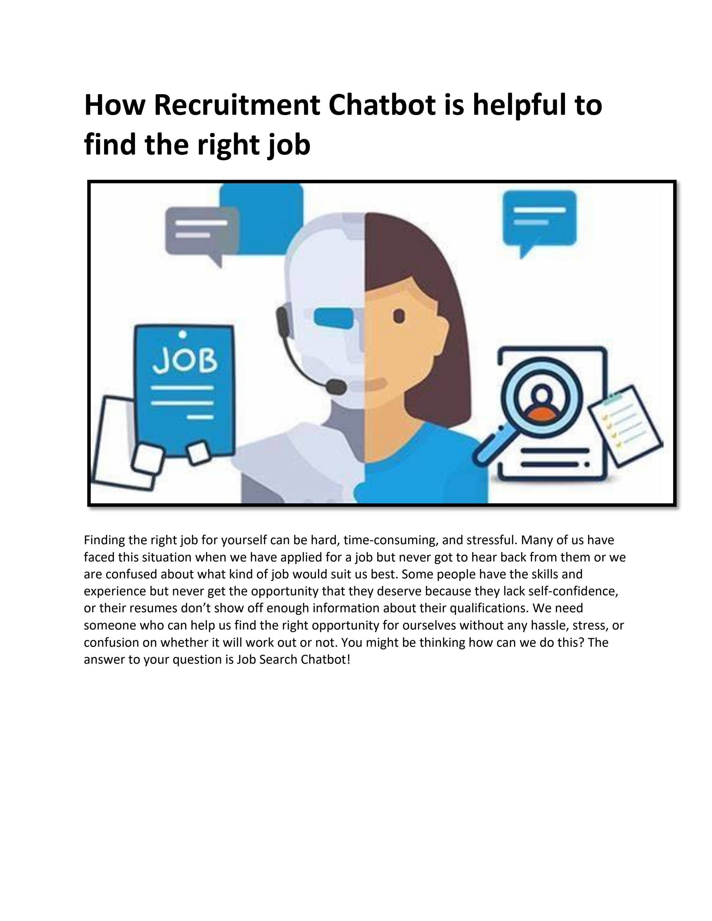 How Recruitment Chatbot is helpful to find the right job by Botgo AI