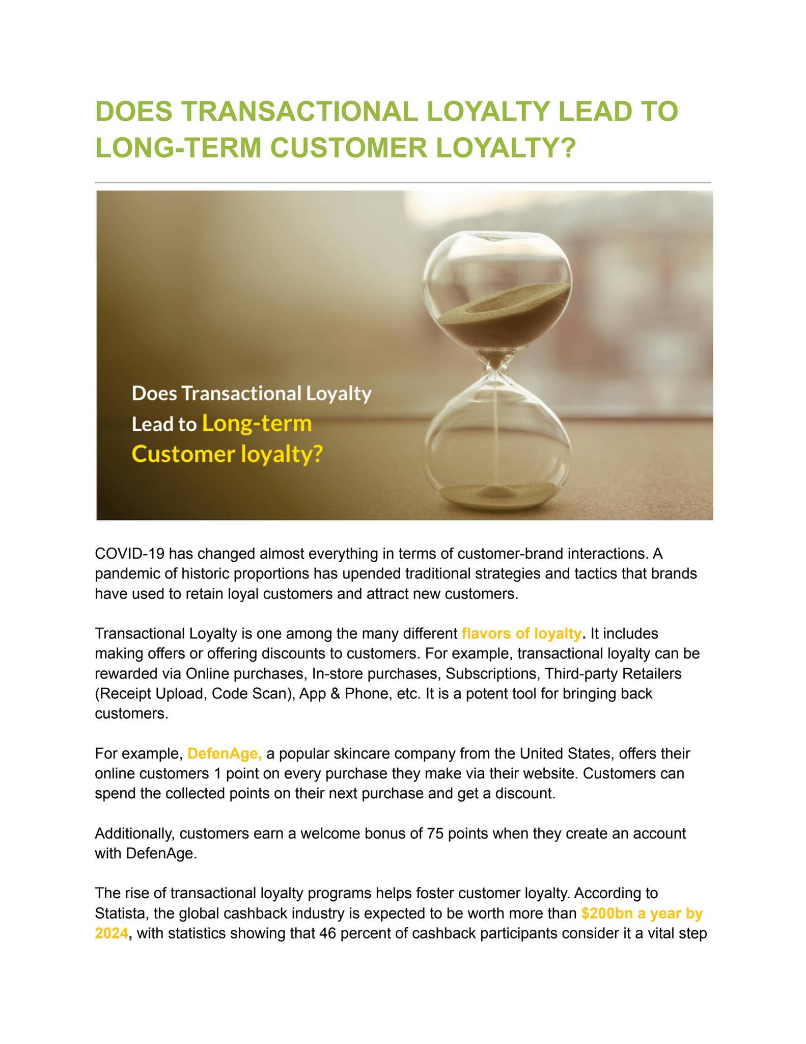 Does Transactional Loyalty lead to Long-term Customer loyalty? by ...