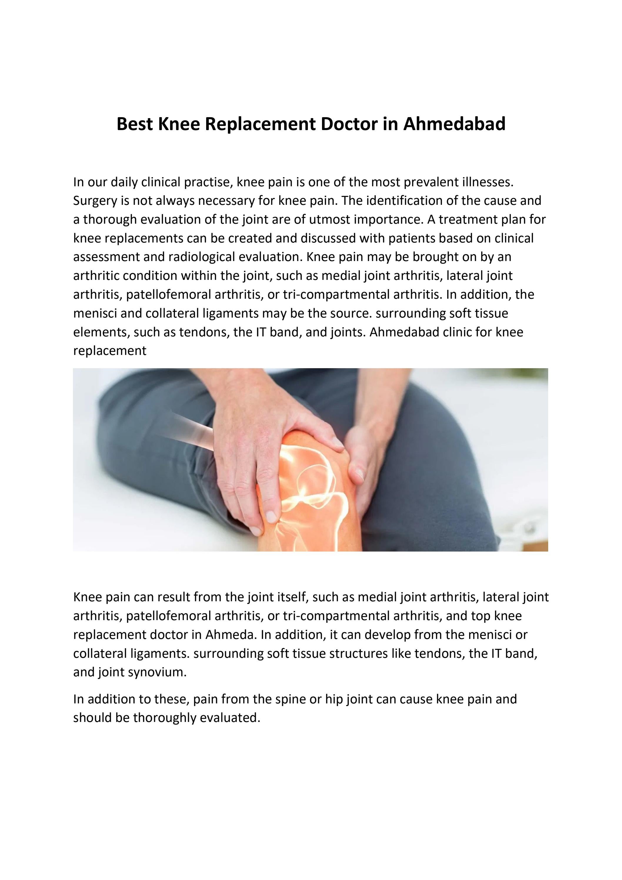 Best Knee Replacement Doctor in Ahmedabad by Bhavya Shah Issuu