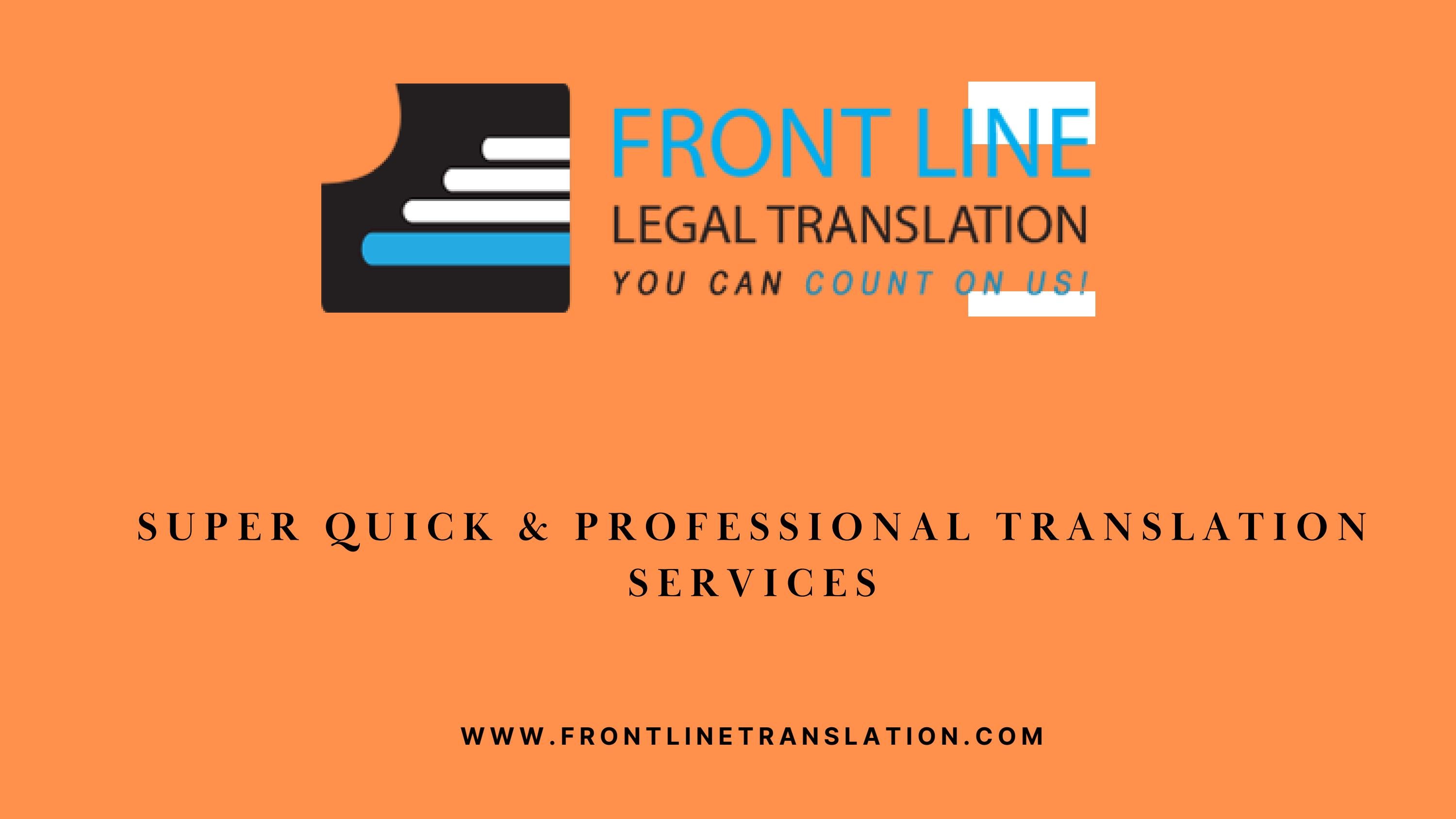 Interpretation Service and Legal Translation in Dubai by Frontline