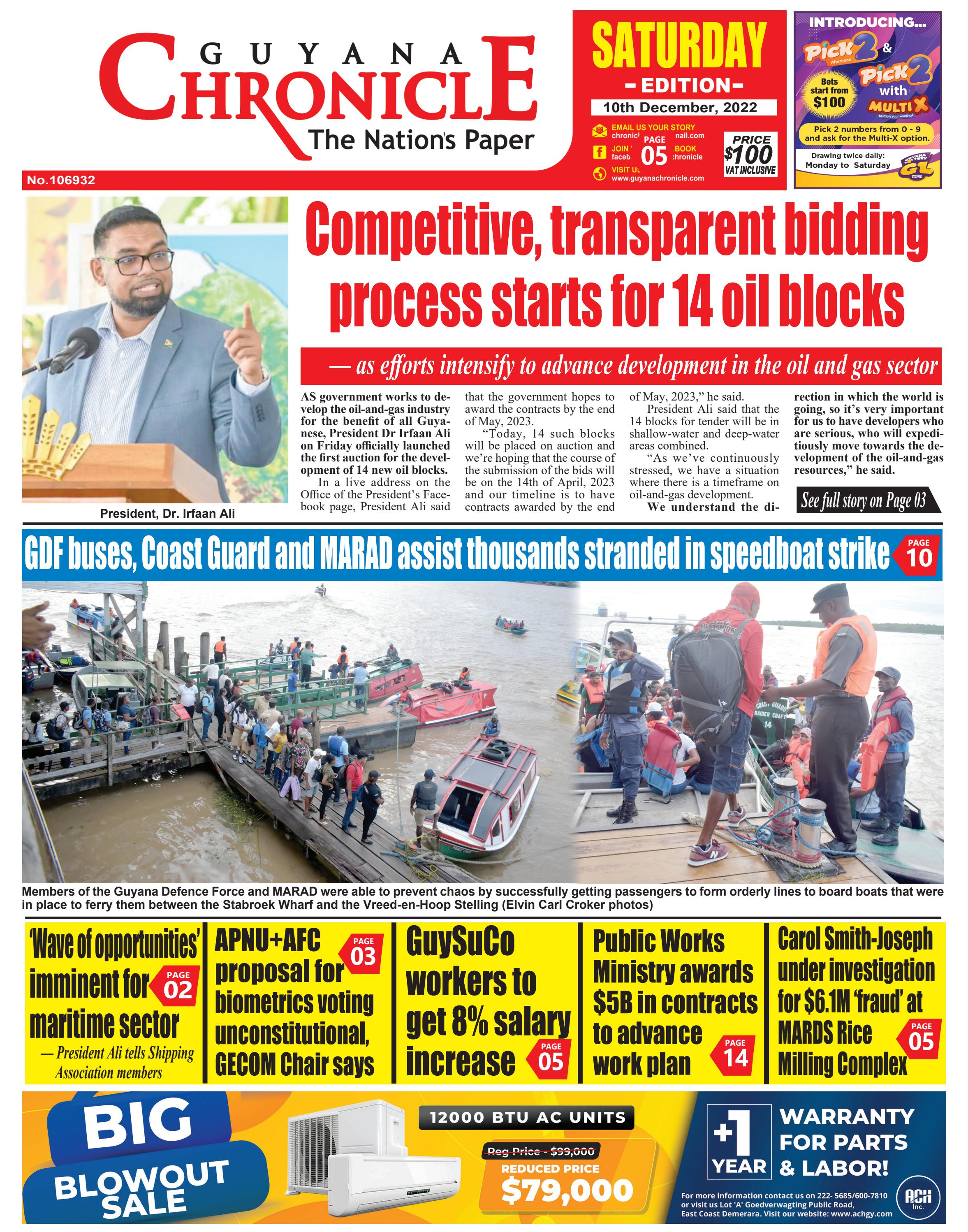 Guyana Chronicle E-Paper 10-12-2022 by Guyana Chronicle - Issuu