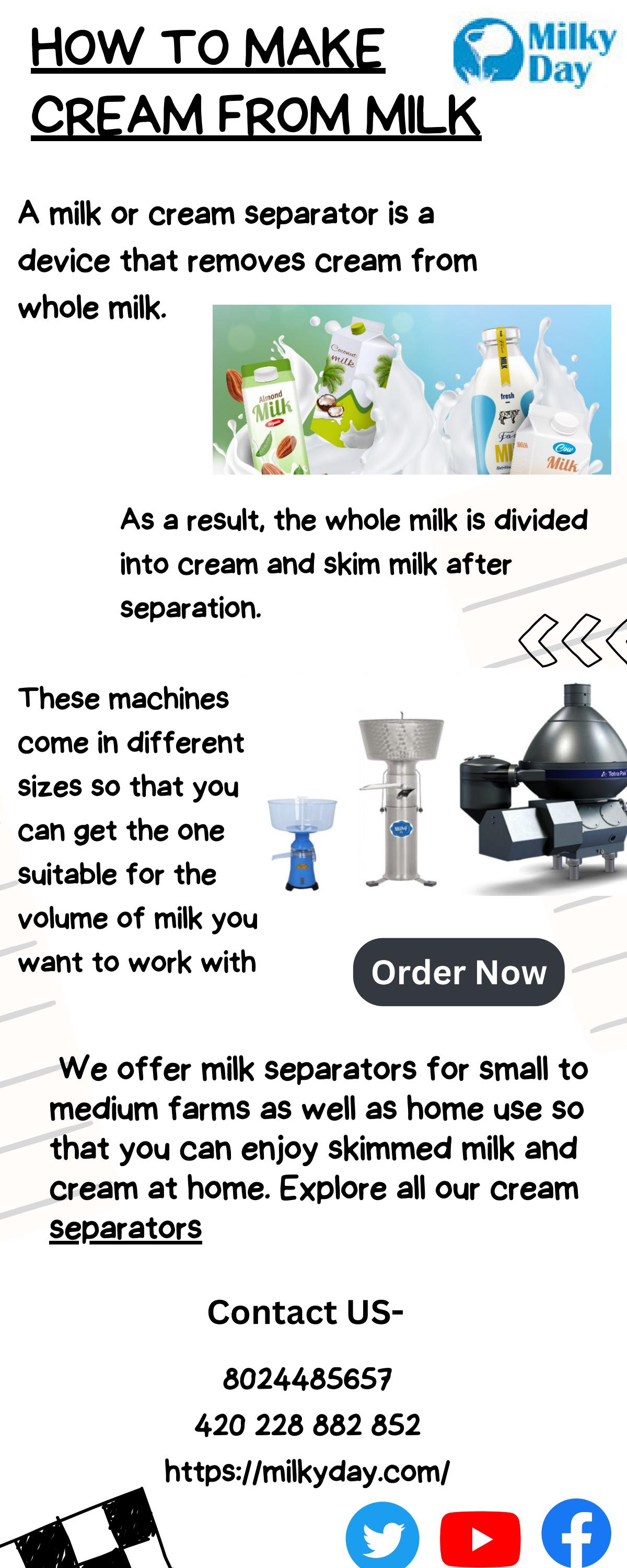 How to Make Cream From Milk Milky Day by Milky Day Issuu
