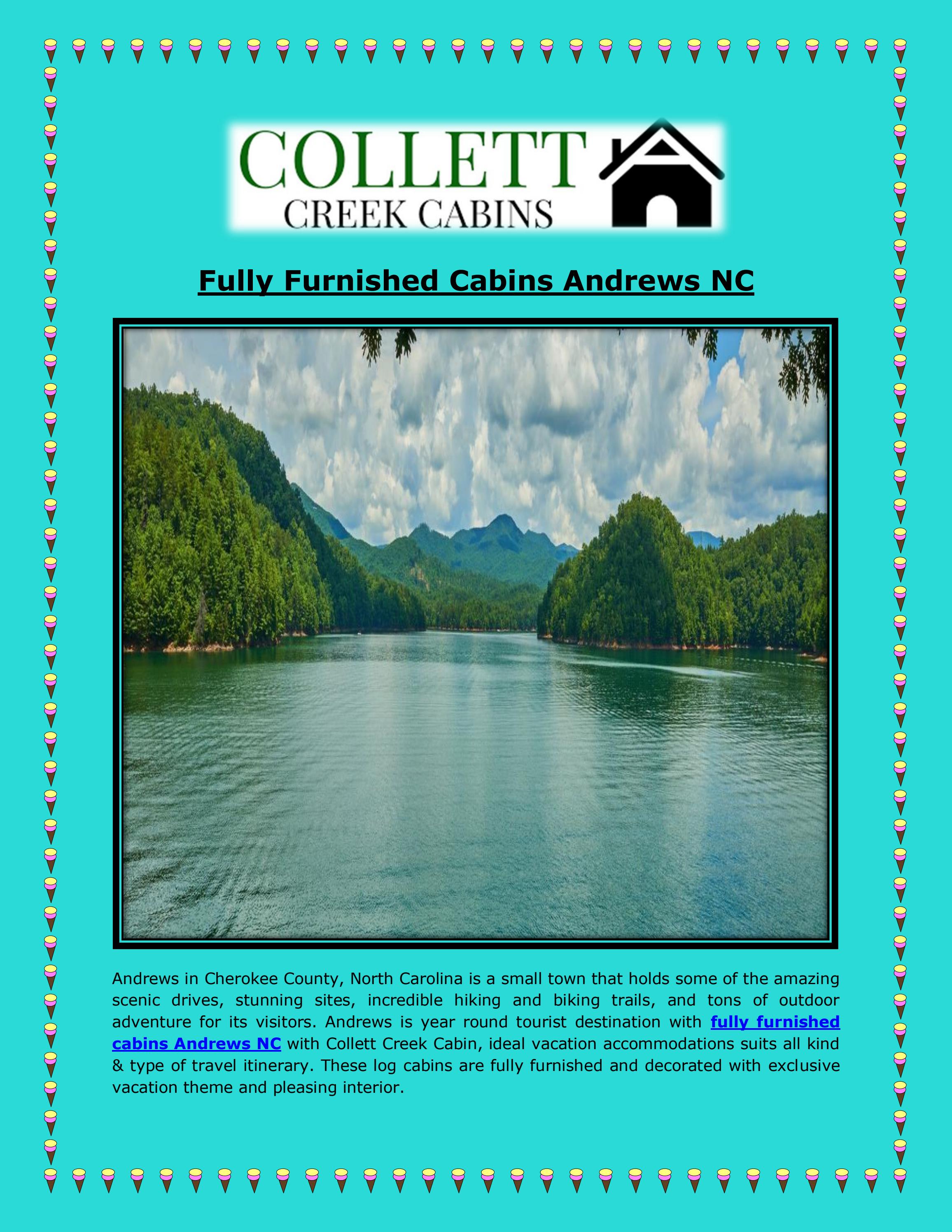 Fully furnished cabins andrews nc by Collett Creek Cabin Issuu