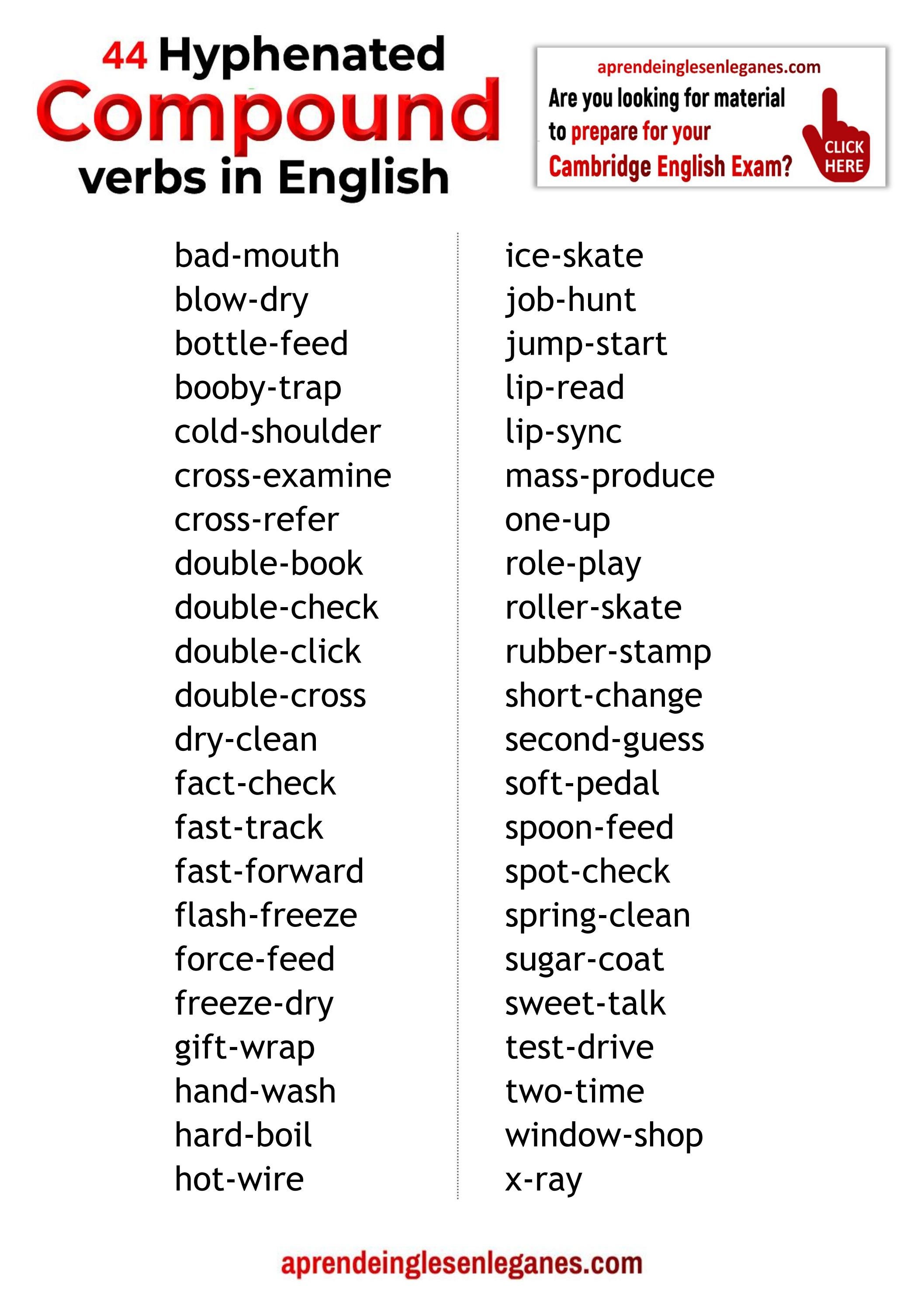 Hyphenated Compound Verbs by AIEL Issuu
