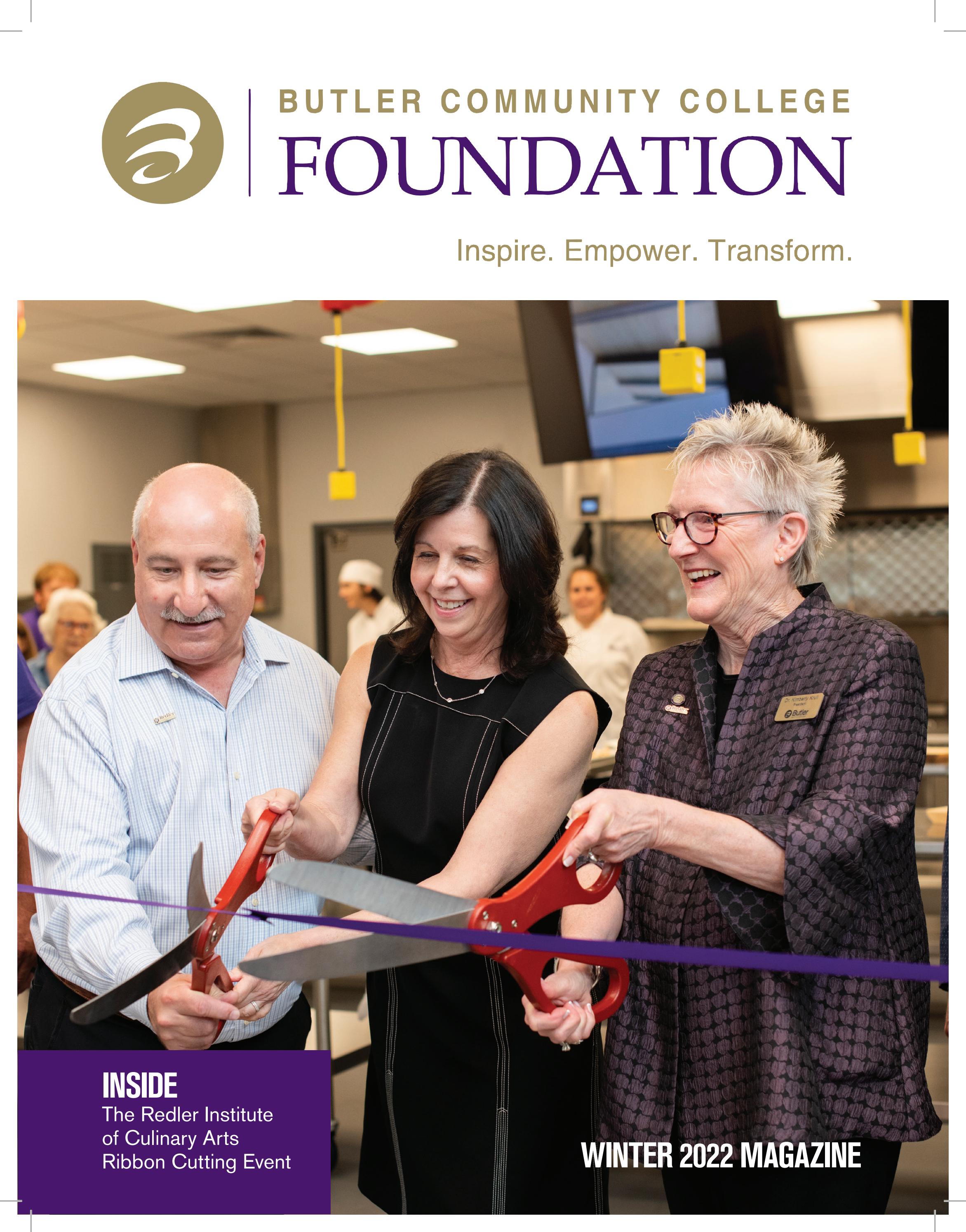 Butler Community College Foundation Winter 2022 magazine by Butler