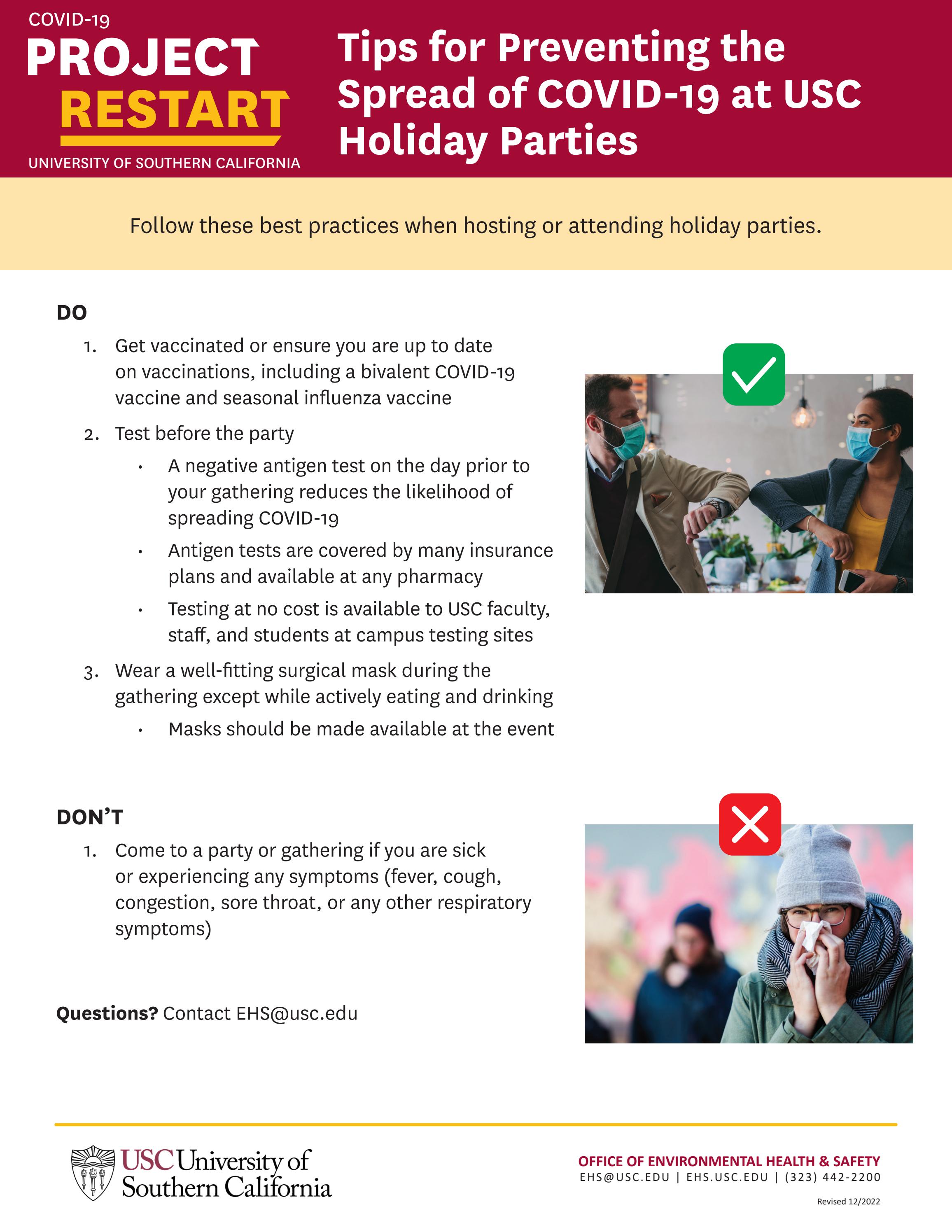 Preparing for Holiday Parties by USCCampusHealthForms Issuu