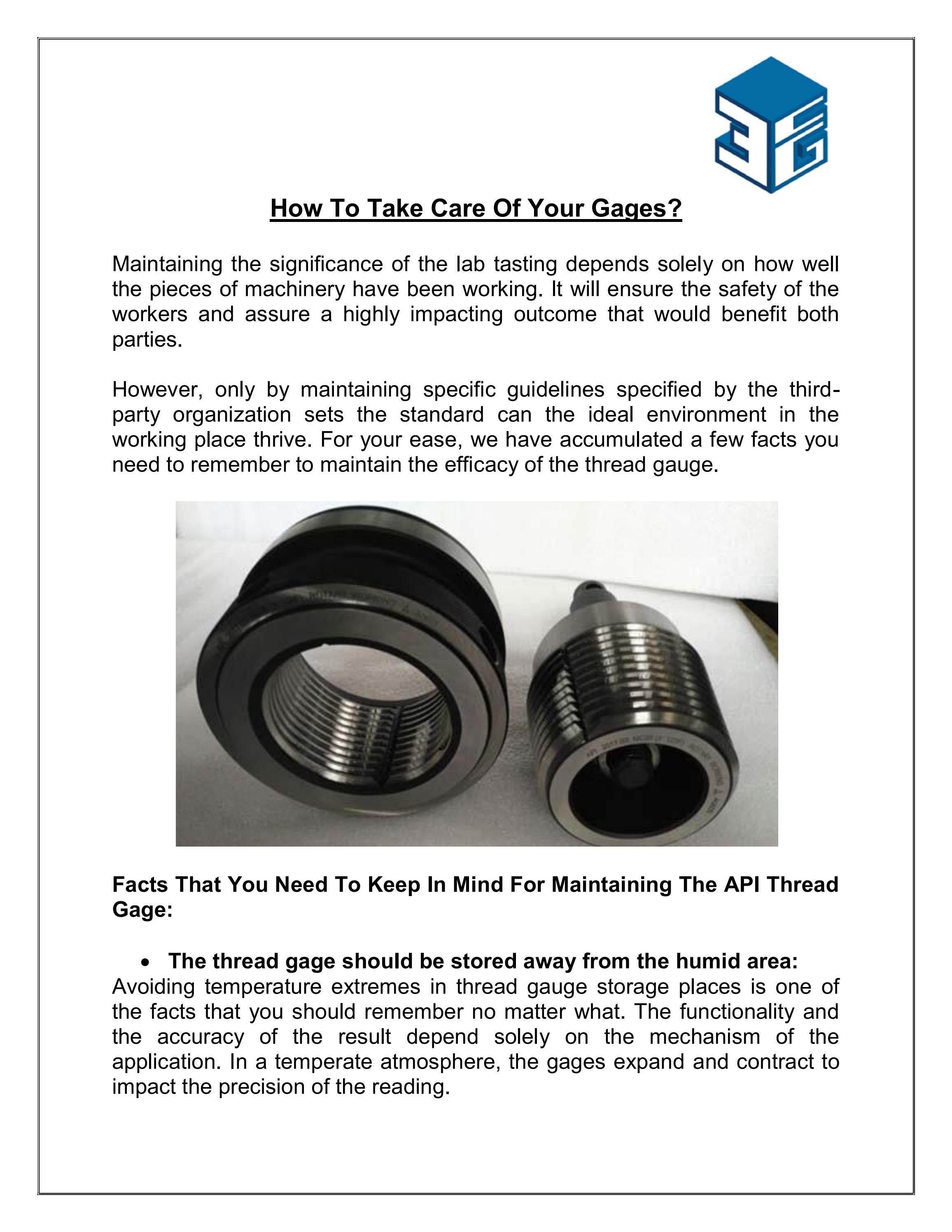 How To Take Care Of Your Gages? by Third Coast Gage & Calibration Issuu