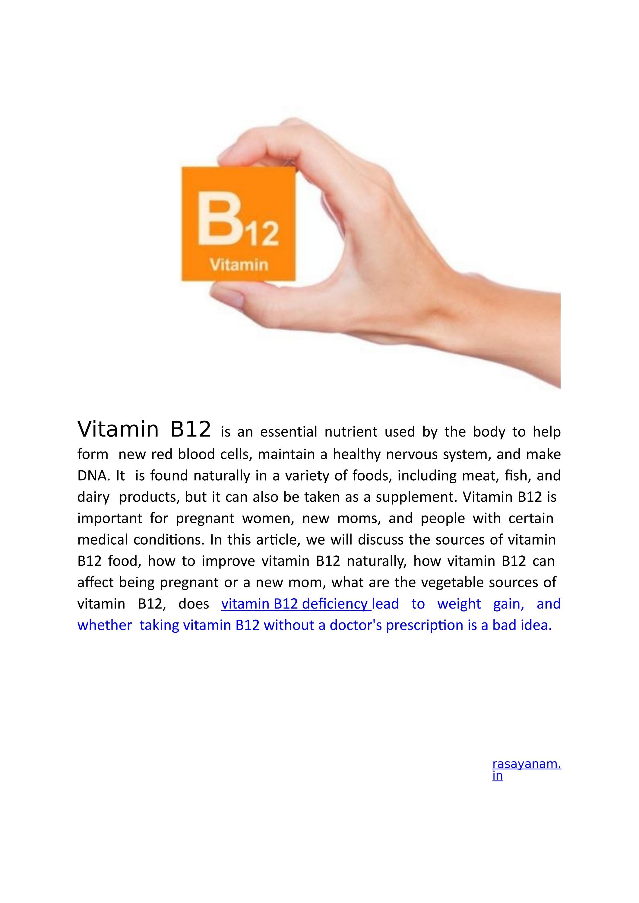 Sources of Vitamin B12 Food by Rasayanam Ayurveda Issuu
