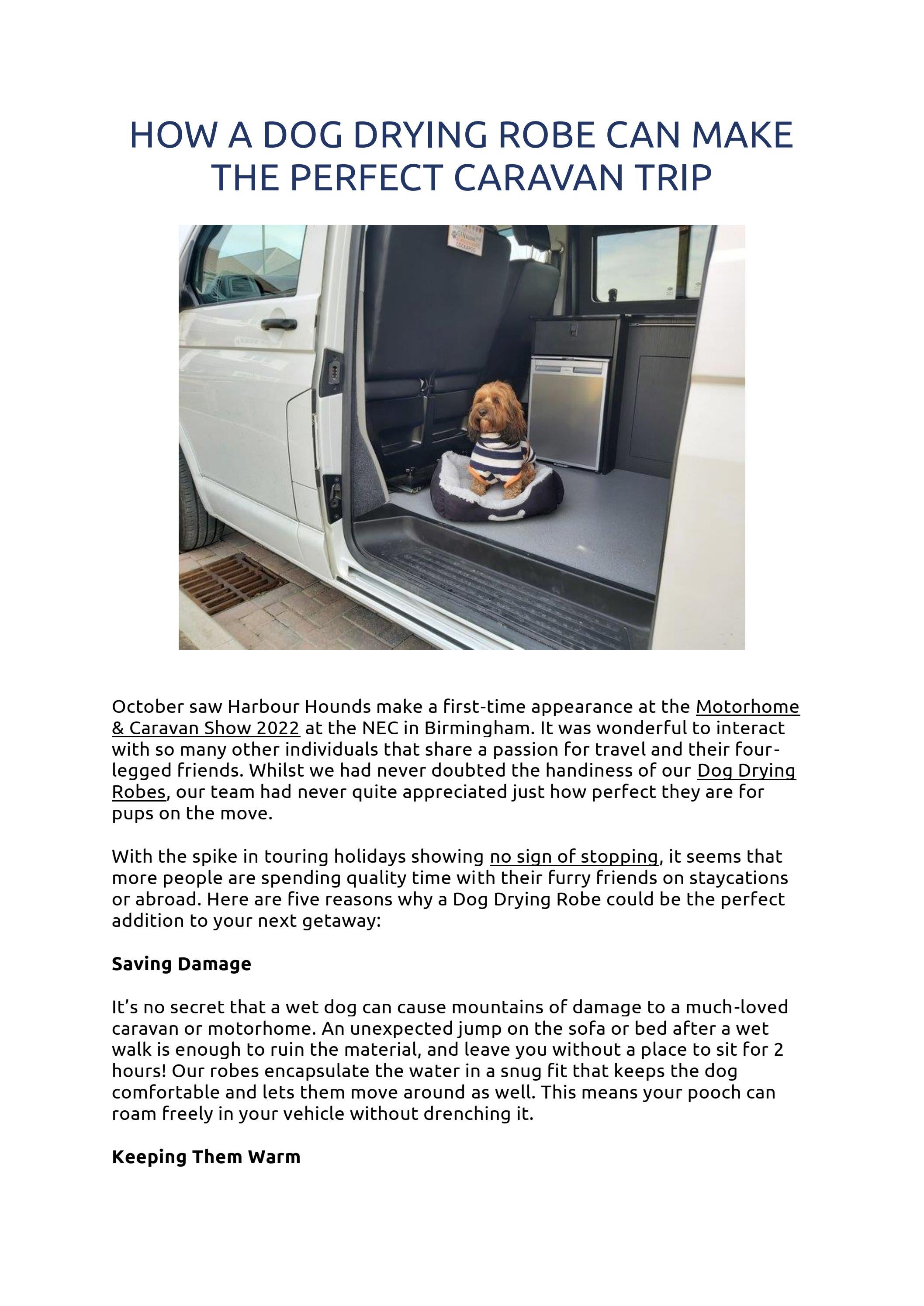 How A Dog Drying Robe Can Make The Perfect Caravan Trip by