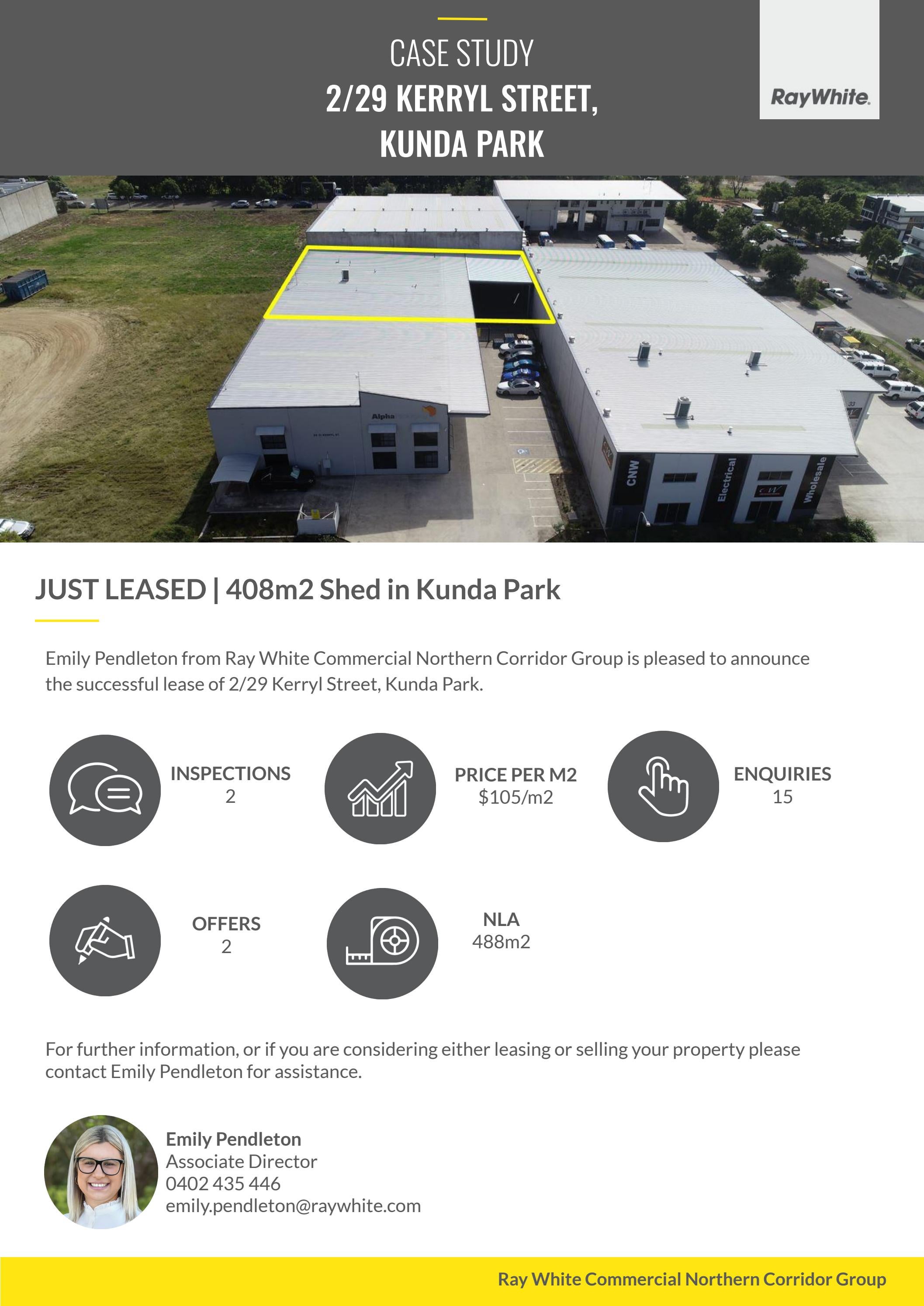 CASE STUDY 2/29 Kerryl Street, Kunda Park by Ray White Commercial