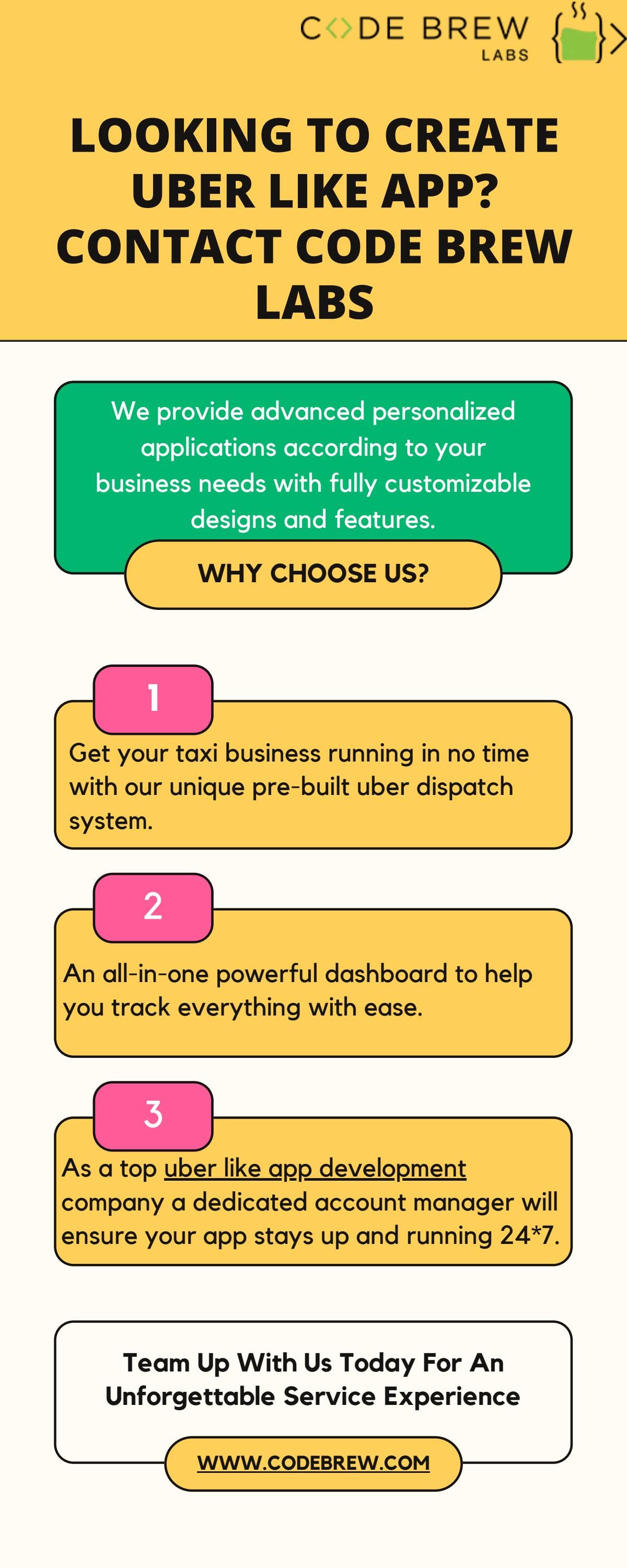 Innovative Uber Clone Application Development Services Code Brew Labs