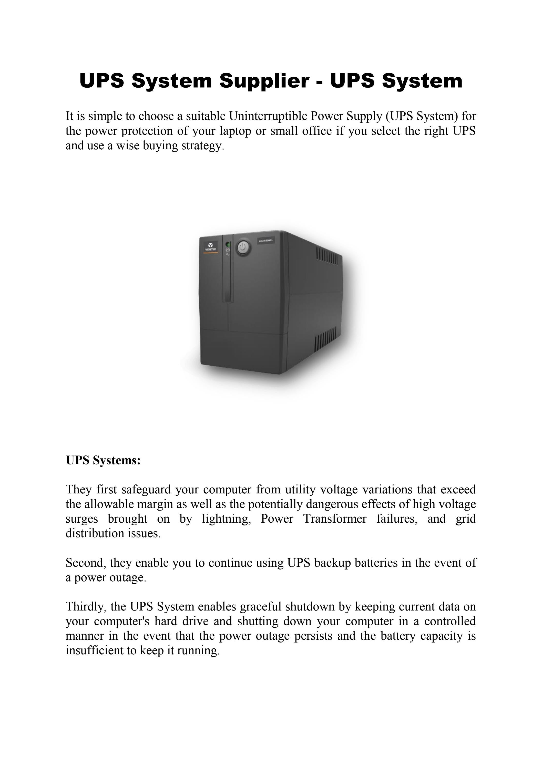 UPS System Supplier UPS System by keybusinesssolutions Issuu