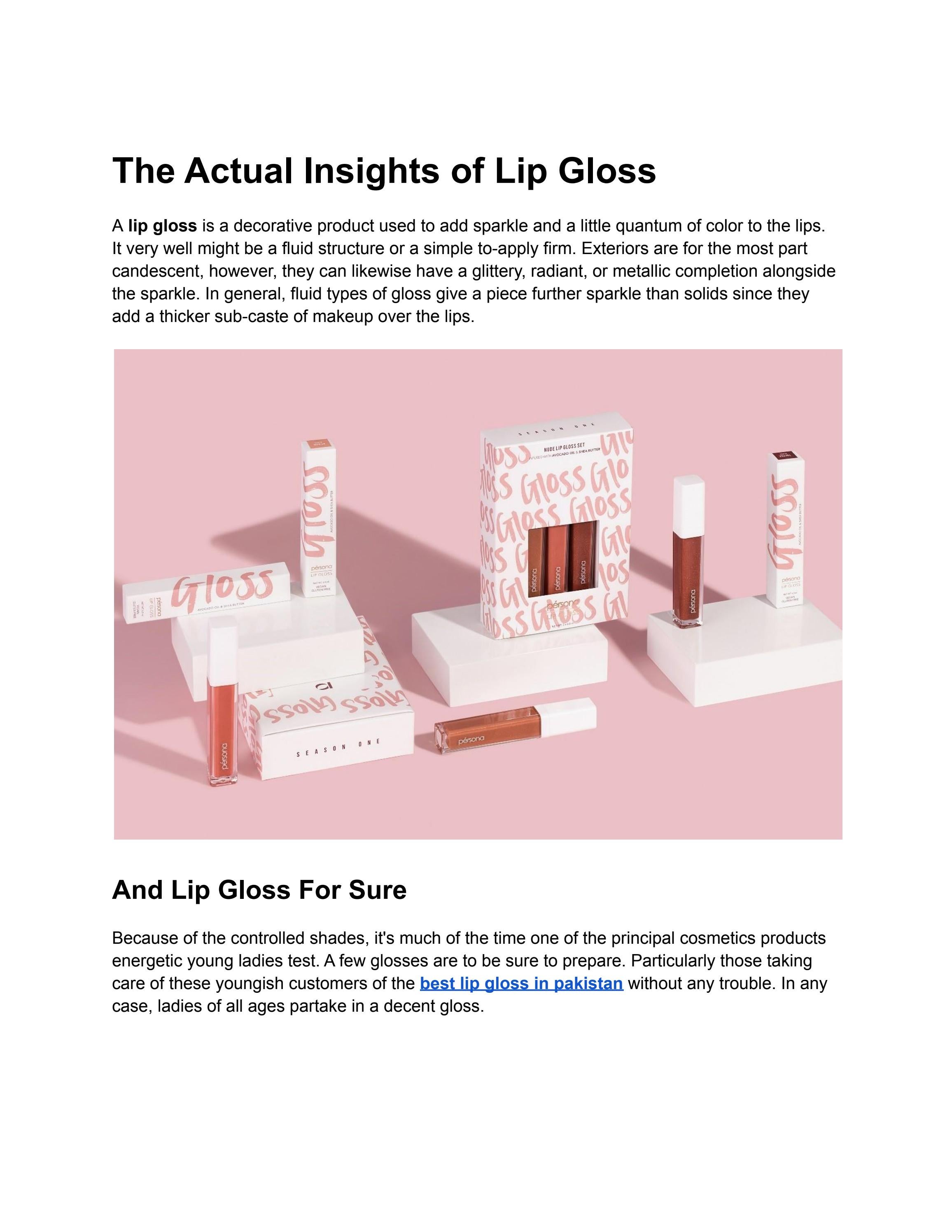 The Actual Insights of Lip Gloss by Eye_Shadow Issuu