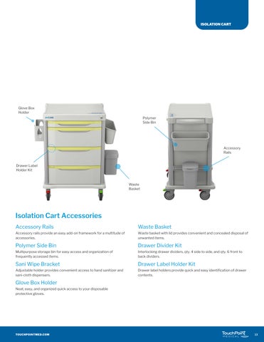 proCare Procedure Carts 家具手册 第 13 页