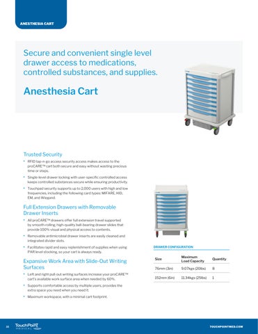 proCare Procedure Carts 家具手册 第 16 页