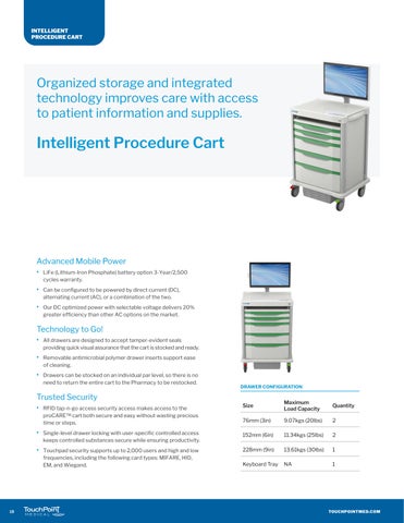 proCare Procedure Carts 家具手册 第 18 页