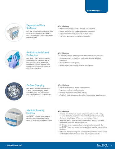 proCare Procedure Carts 家具手册 第 5 页