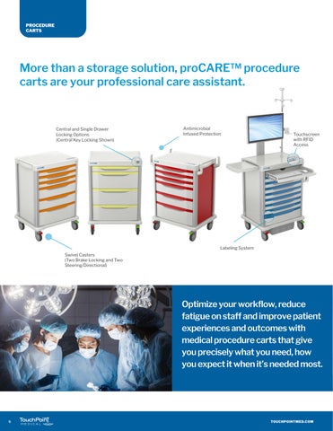 proCare Procedure Carts 家具手册 第 6 页
