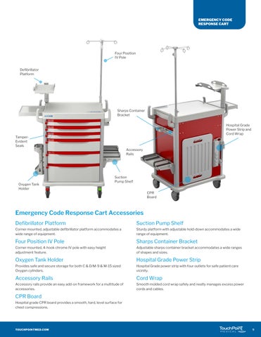 proCare Procedure Carts 家具手册 第 9 页