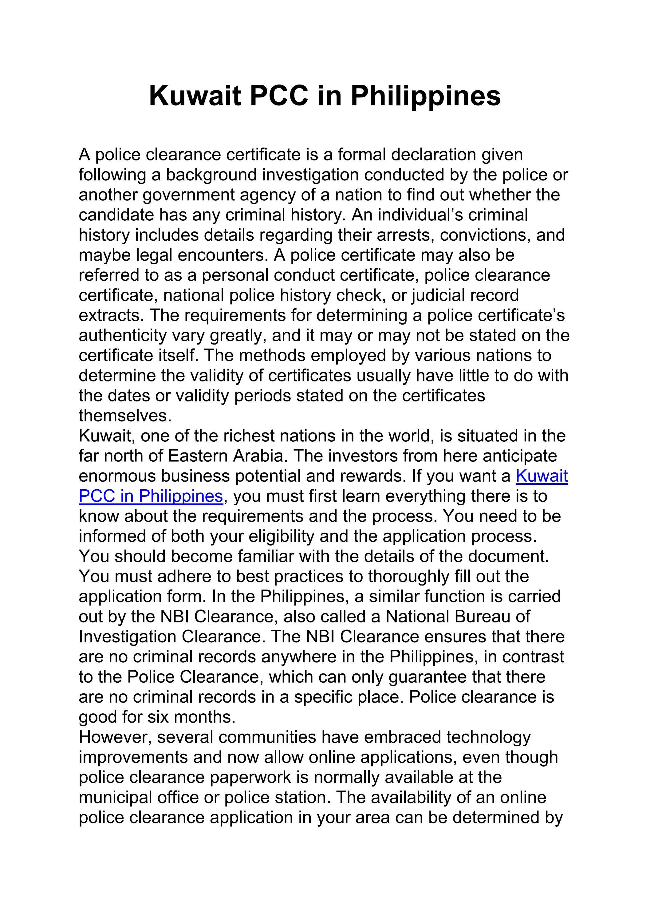 Kuwait PCC in Philippines by mohamed hasif Issuu