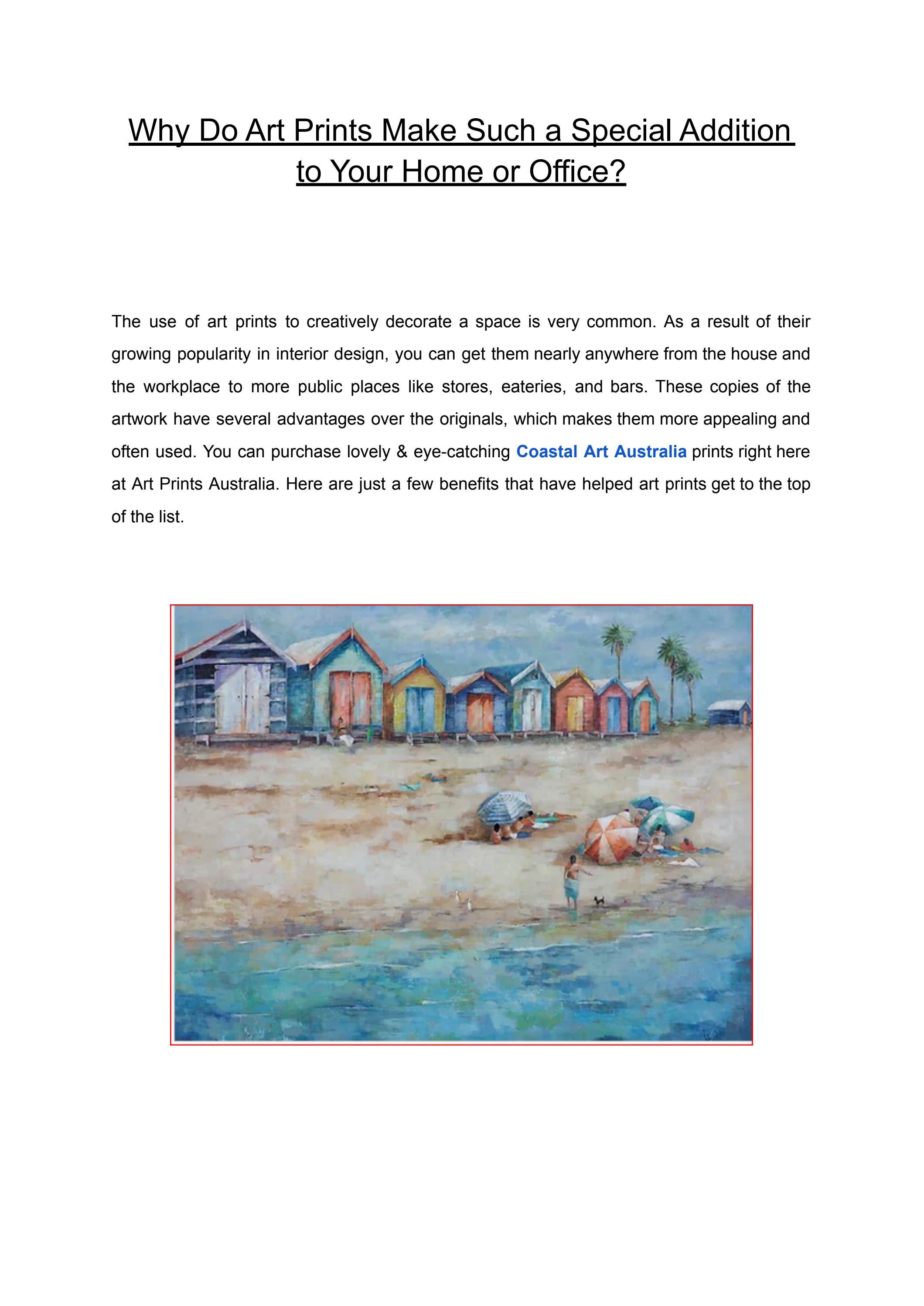 Why Do Art Prints Make Such a Special Addition to Your Home or Office