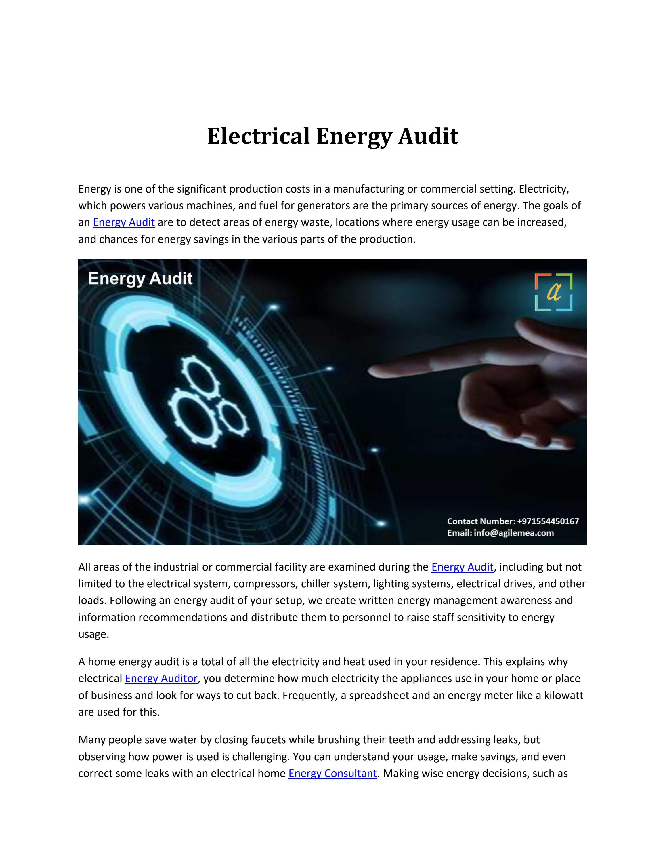 Electrical Energy Audit by esgaugust Issuu