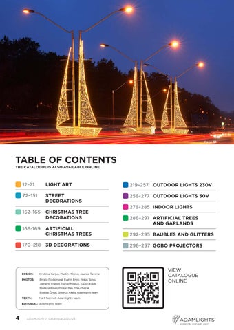 ADAMLIGHTS Adamlights Christmas 灯饰目录 2022/2023 第 4 页