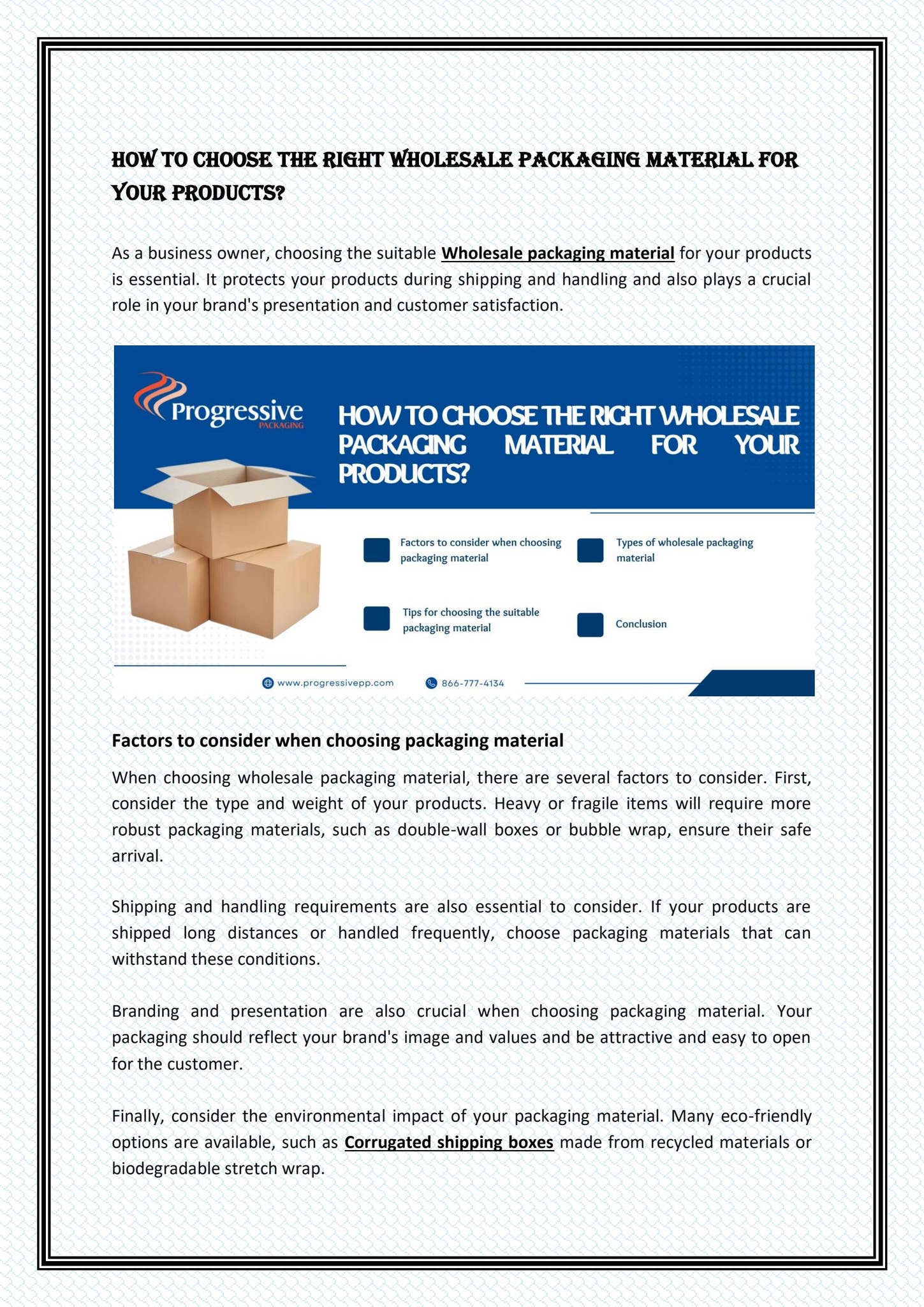 How to Choose the Right Wholesale Packaging Material for Your Products ...