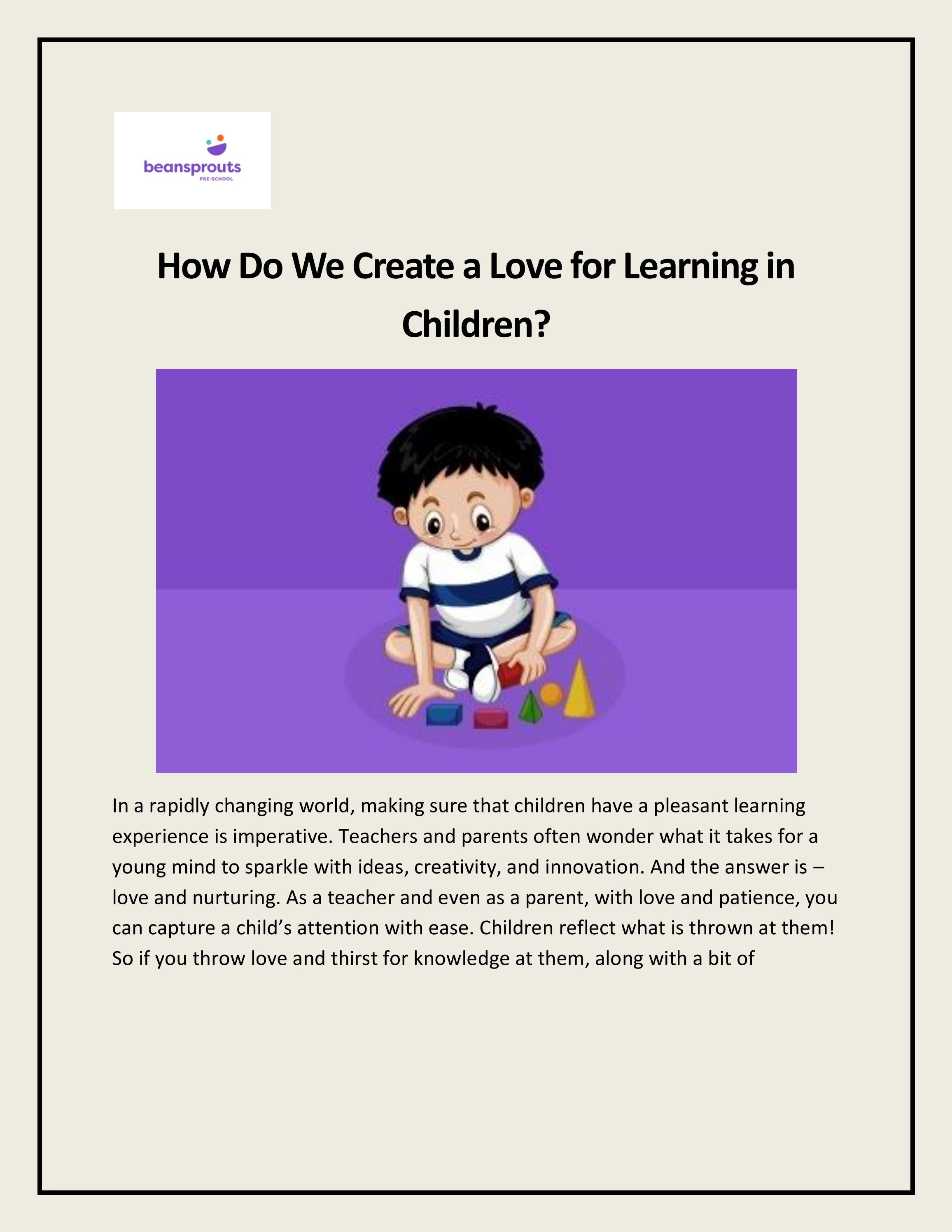 Preschool in Gurgaon - Beansprouts Pre School by Beansprouts Pre School ...