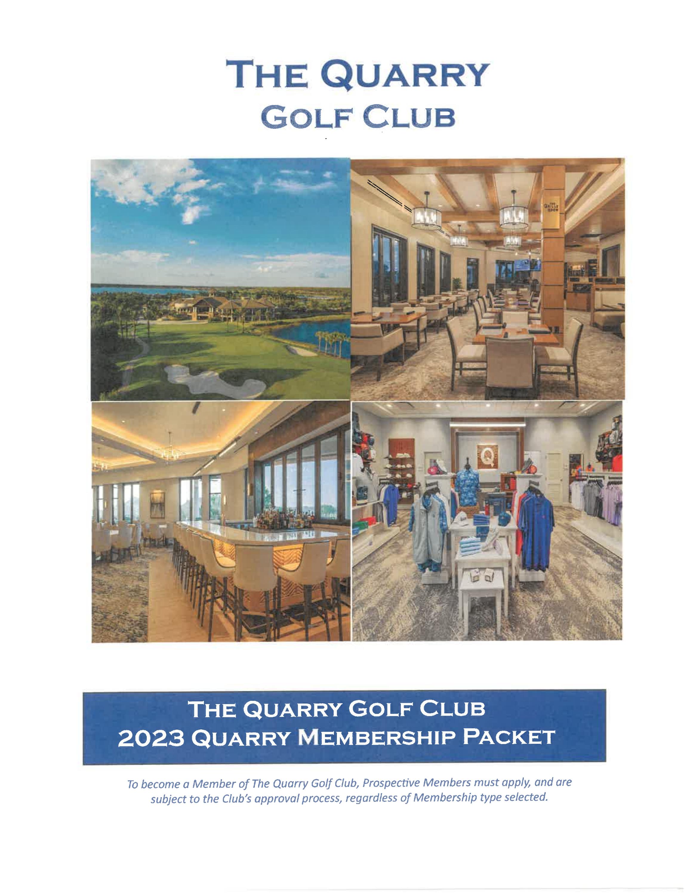 2023 The Quarry Golf Club Membership Packet by Jim Magnusson Issuu