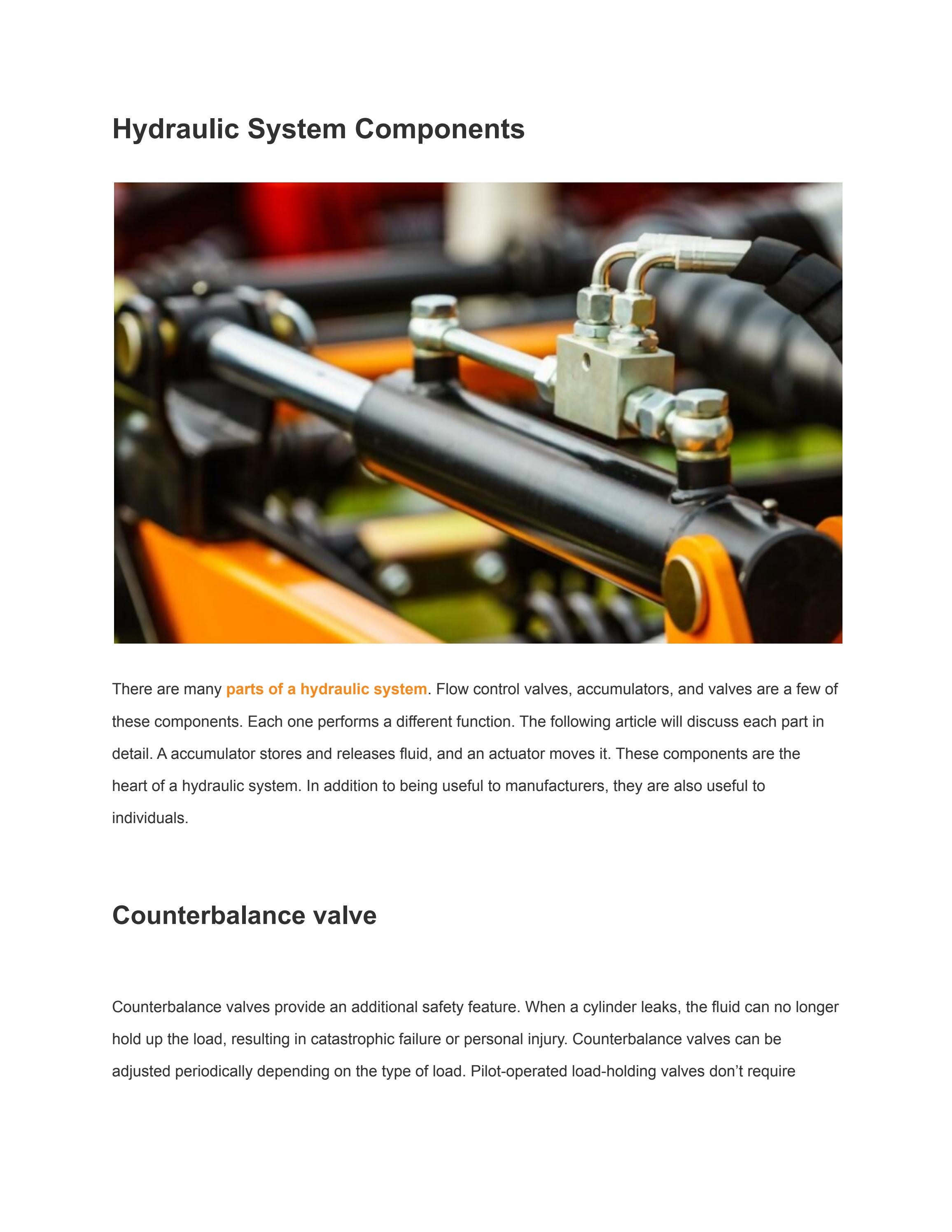 Hydraulic System Components by charles Issuu