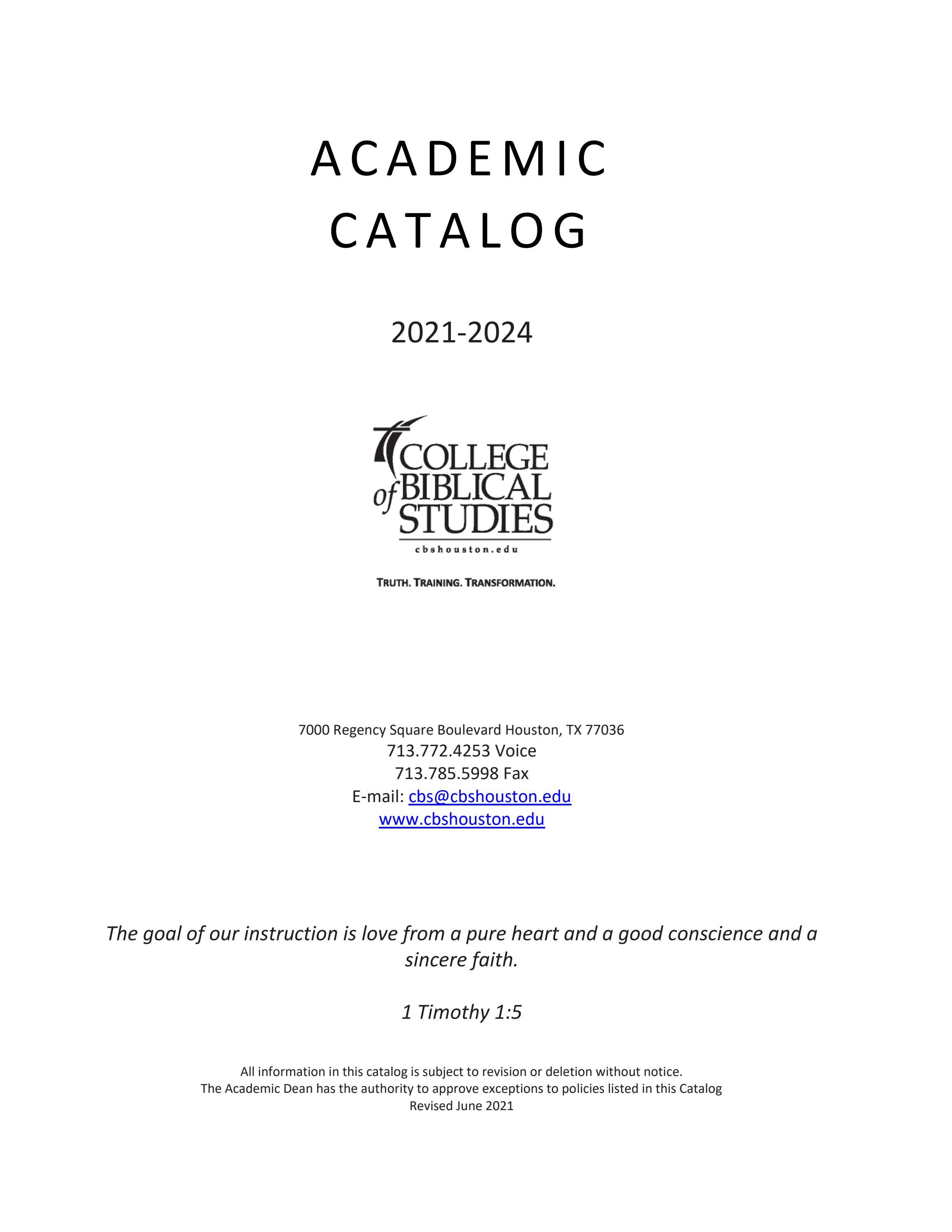 Academic Catalog 20212024 by cbshouston Issuu