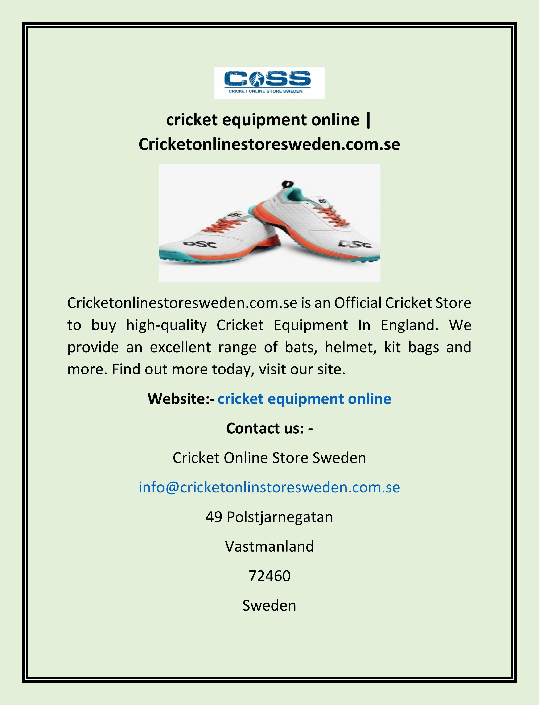 cricket equipment online by Cricket