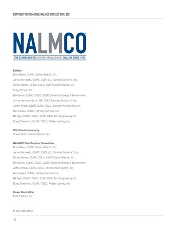 NALMCO 灯饰目录 · CSLT Illuminations Training Manual 第 2 页