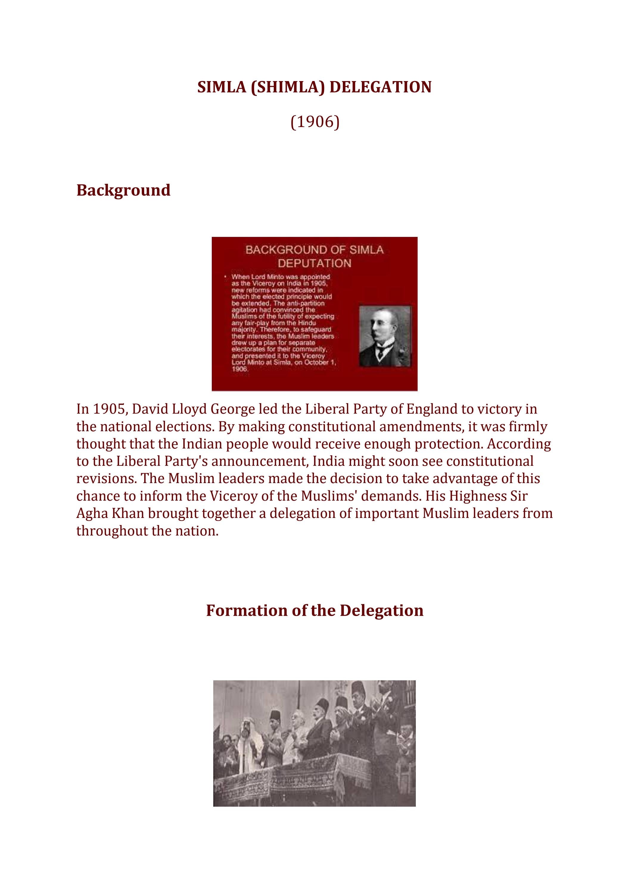 Shimla (Simla) Delegation (1906) by ziaullahf8 Issuu