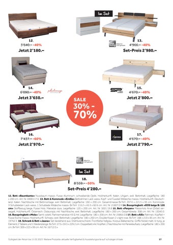 schubiger 家具目录 · Schubiger 家具 冬季 Sale 2022/2023 第 17 页