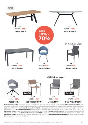 schubiger 家具目录 · Schubiger 家具 冬季 Sale 2022/2023 第 23 页