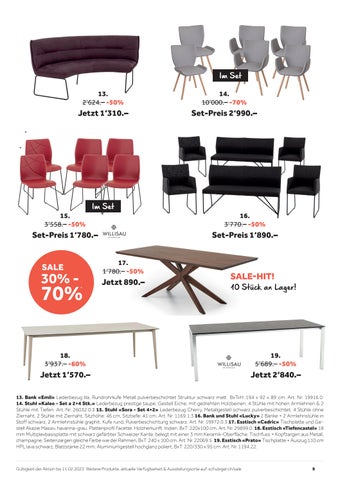 schubiger 家具目录 · Schubiger 家具 冬季 Sale 2022/2023 第 9 页