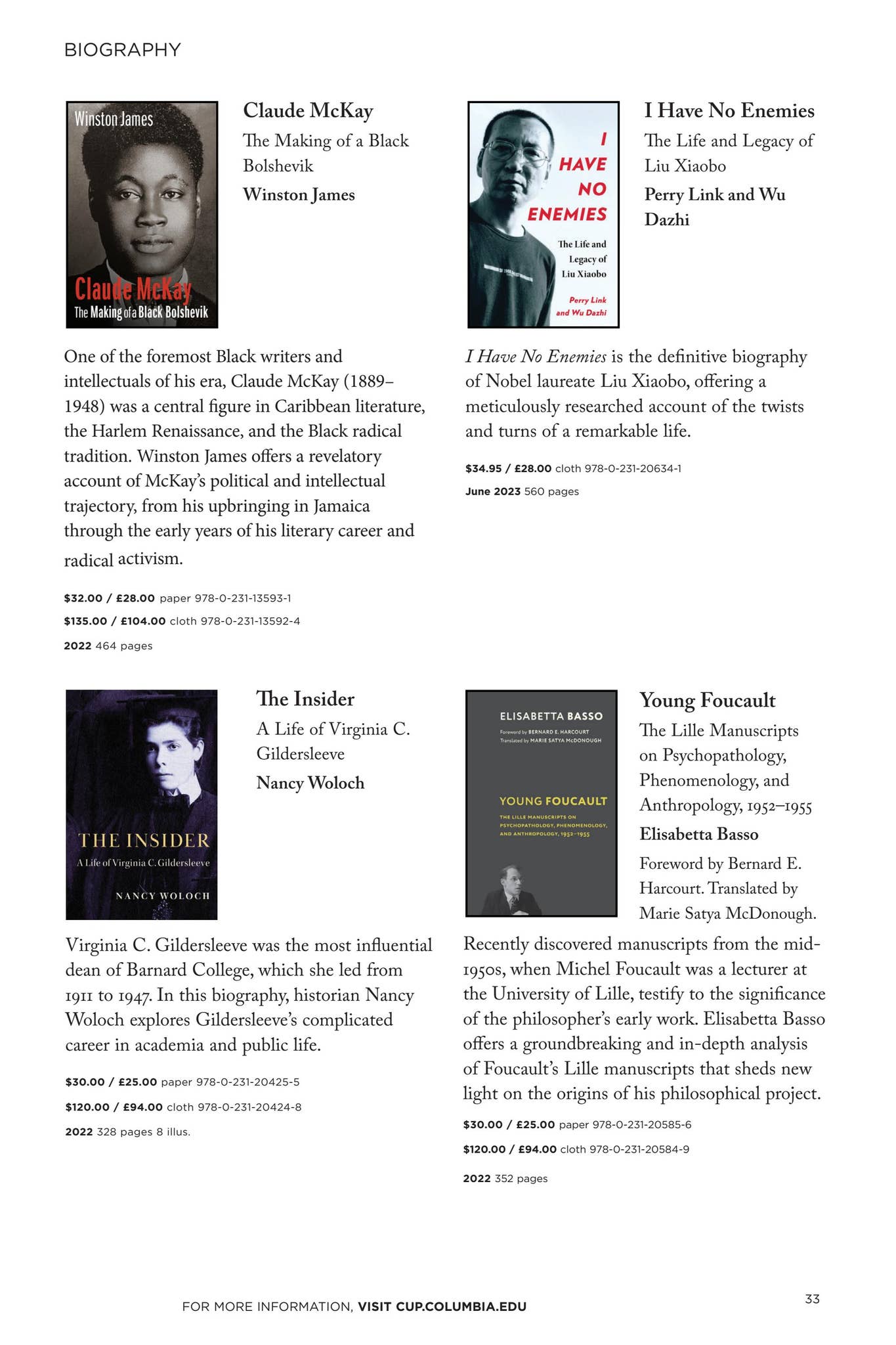 2023 Columbia University Press History Catalog by Columbia