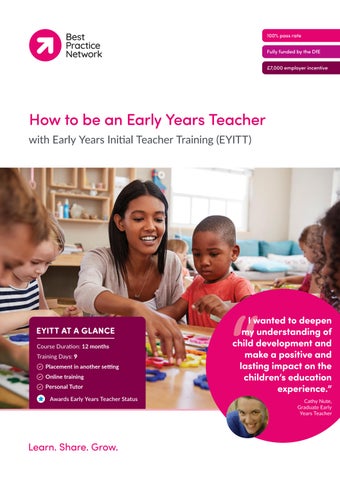 Early Years Initial Teacher Training Brochure by