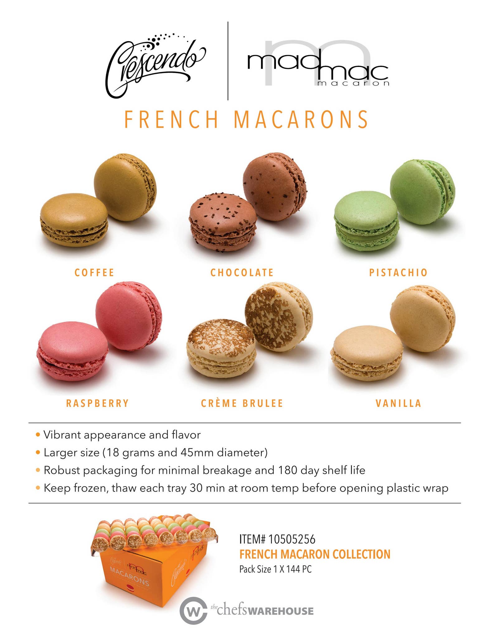 Crescendo MadMac French Macaron Collection by The Chefs' Warehouse